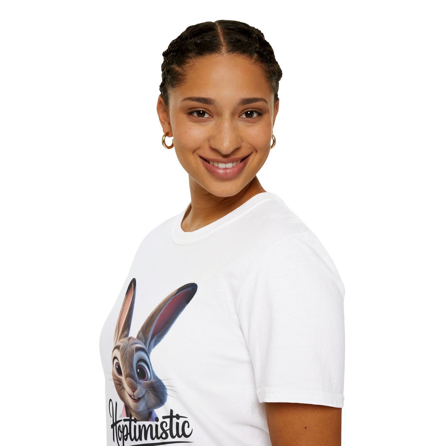 Hoptimistic Bunny T-Shirt, Cute Rabbit Pun Shirt, Positive Quote Tee, Animal Lover Gift, Funny Motivational Top, Easter Or Everyday Wear
