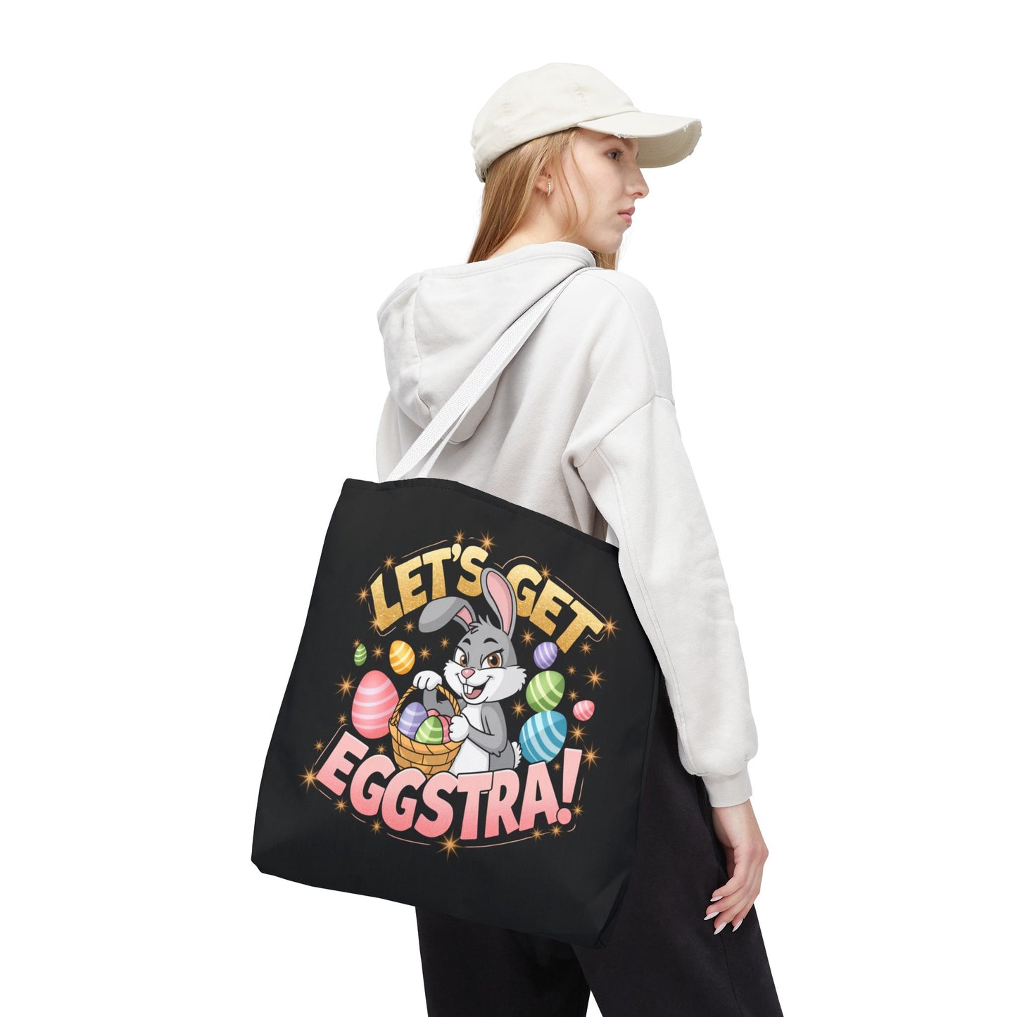 Easter Bunny Tote Bag - 'Leg's Get Eggstra'