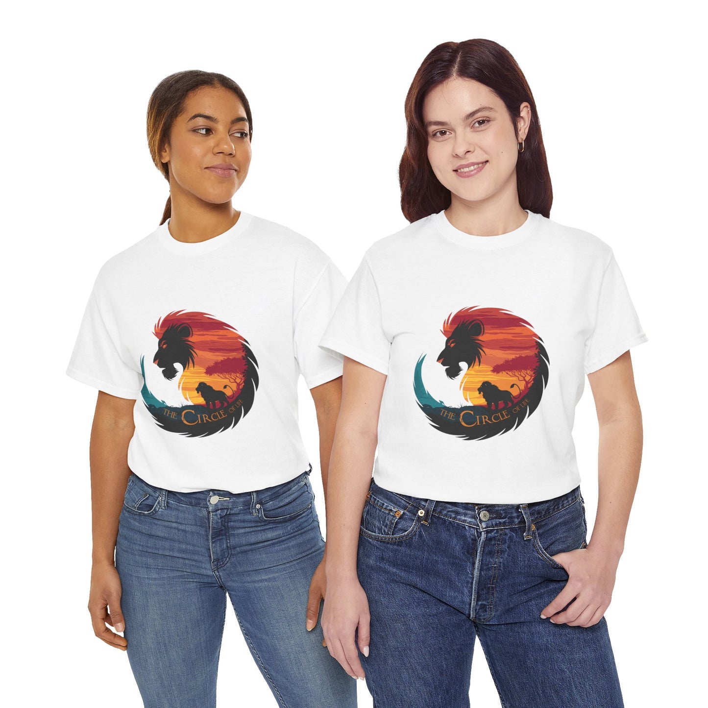 The Circle of Life Lion Shirt – Sunset Safari Wildlife Graphic Tee – Inspirational Nature T-Shirt for Animal Lovers & Adventure Fans