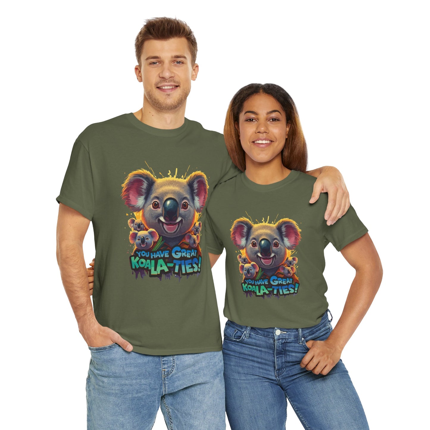 You Have Great Koala‑ties Tee – Cute Koala Pun T‑Shirt, Animal Lover Gift, Funny Wildlife Graphic, Unisex Casual Tee