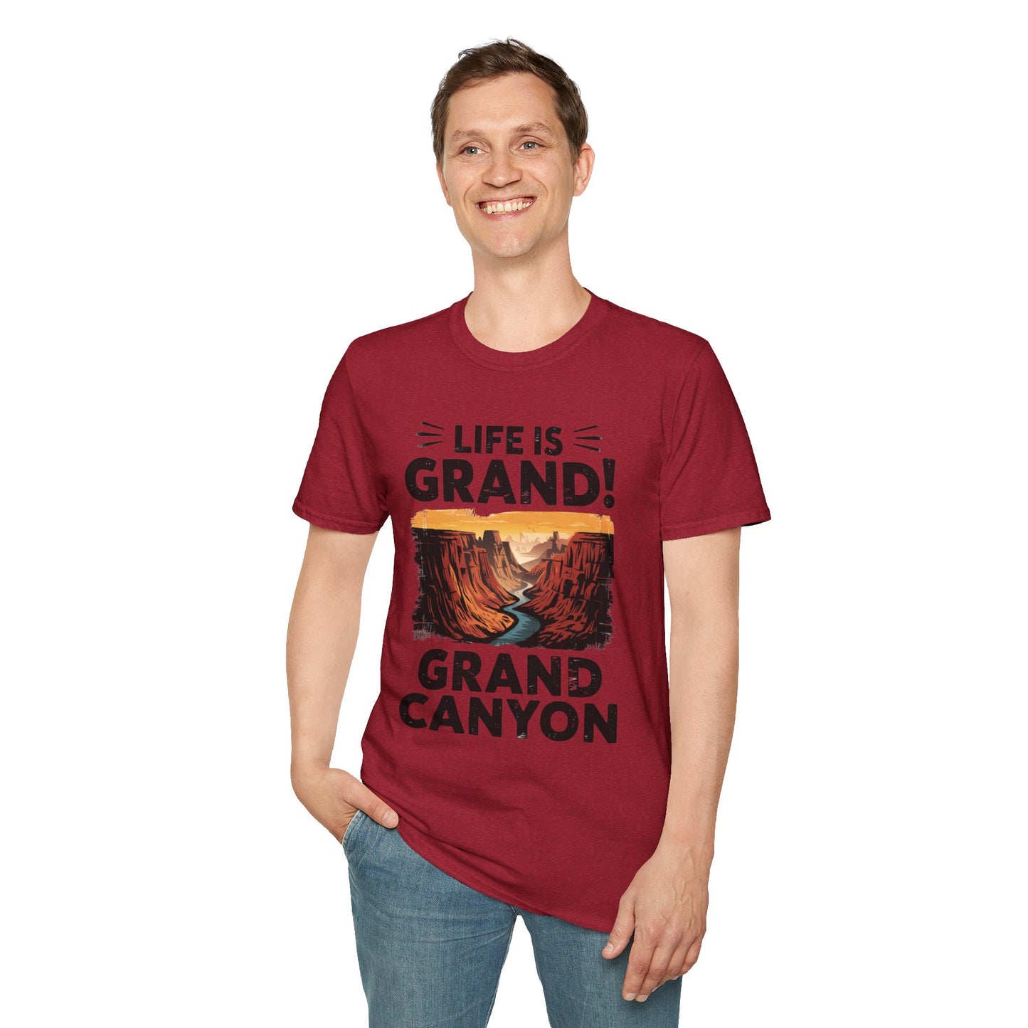 Life is Grand T-Shirt – Grand Canyon Graphic Tee | Funny National Park Shirt | Arizona Souvenir | Unisex Hiking Travel Gift Tee