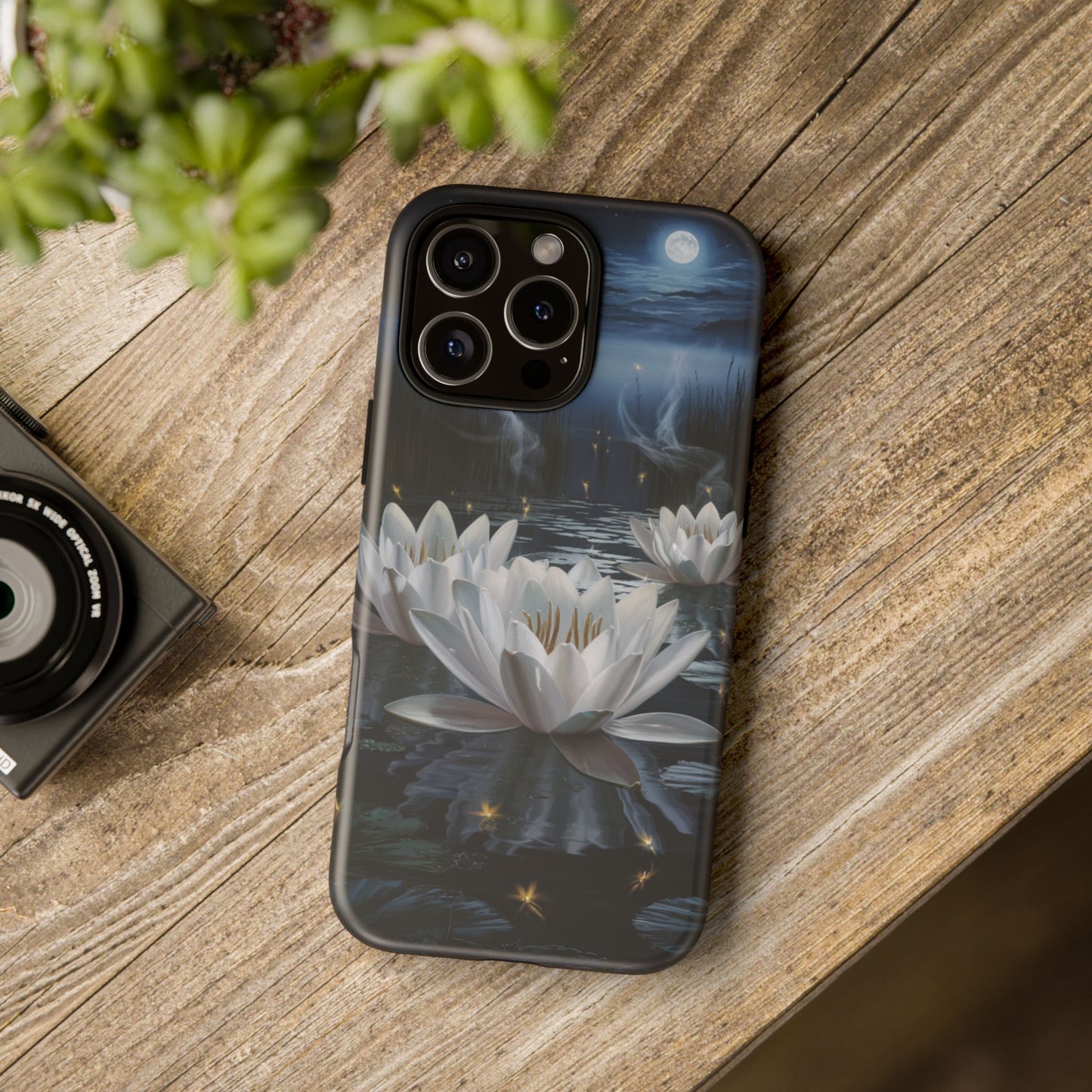 iPhone Case - Water Lilies Moonlight Design