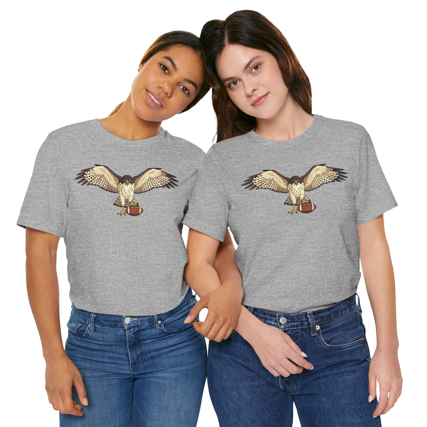 Hawk Football Shirt, Hawk Holding Football T Shirt, Football Mascot Tee, Bird Of Prey Shirt, Sports Fan Gift, Game Day Hawk Tee