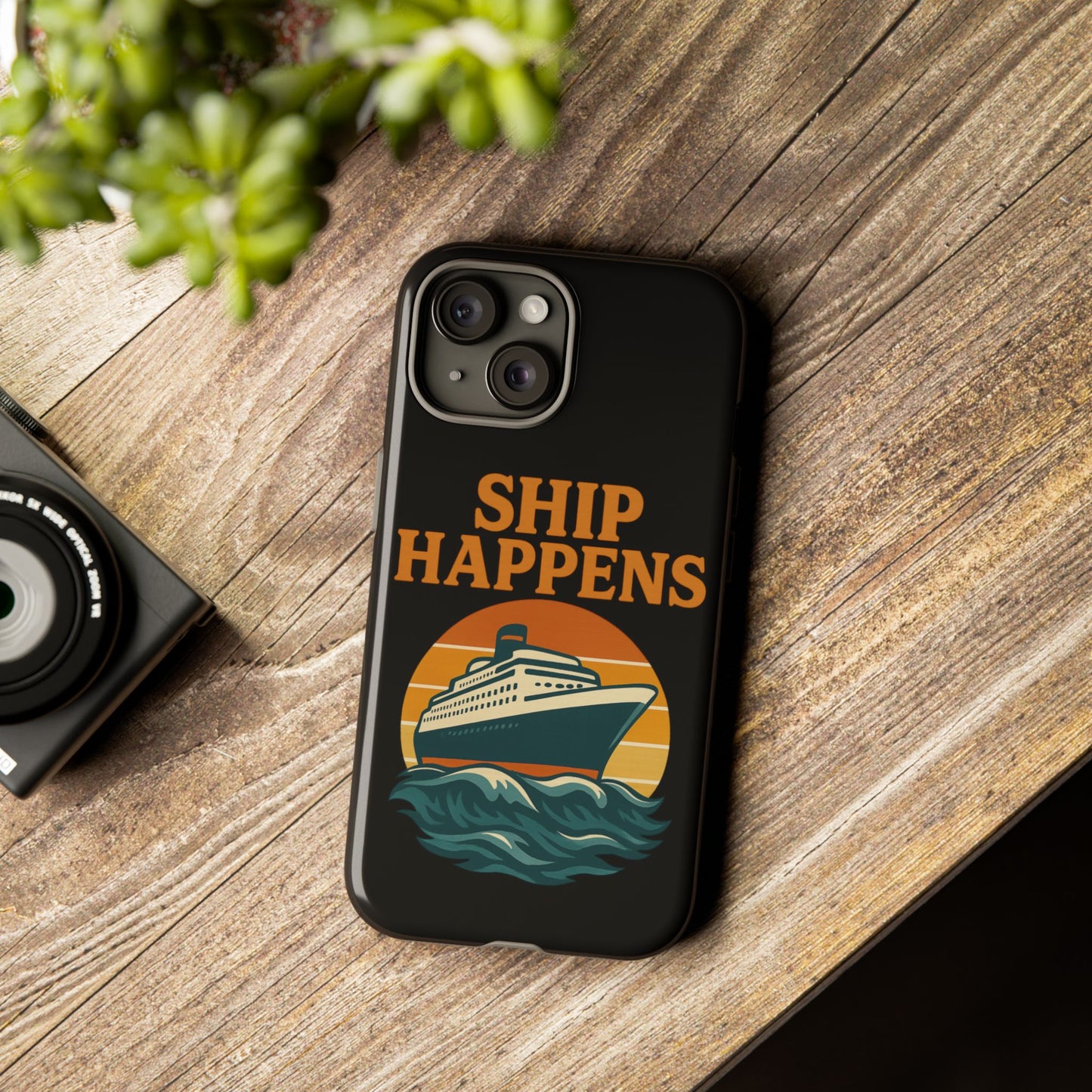 iPhone Case Ship Happens Sunset Cruise Case Gift for Travel Lovers Nautical Phone Case Cruise Accessory