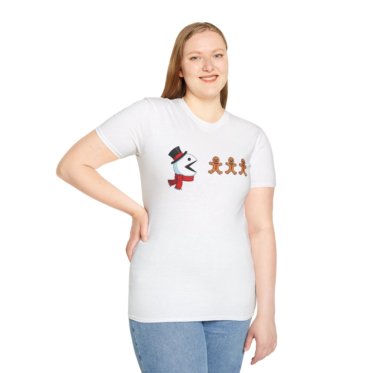 Funny Snowman And Gingerbread T-Shirt, Cute Christmas Tee, Holiday Humor Shirt, Festive Graphic Tee For Men And Women, Winter Gift Idea