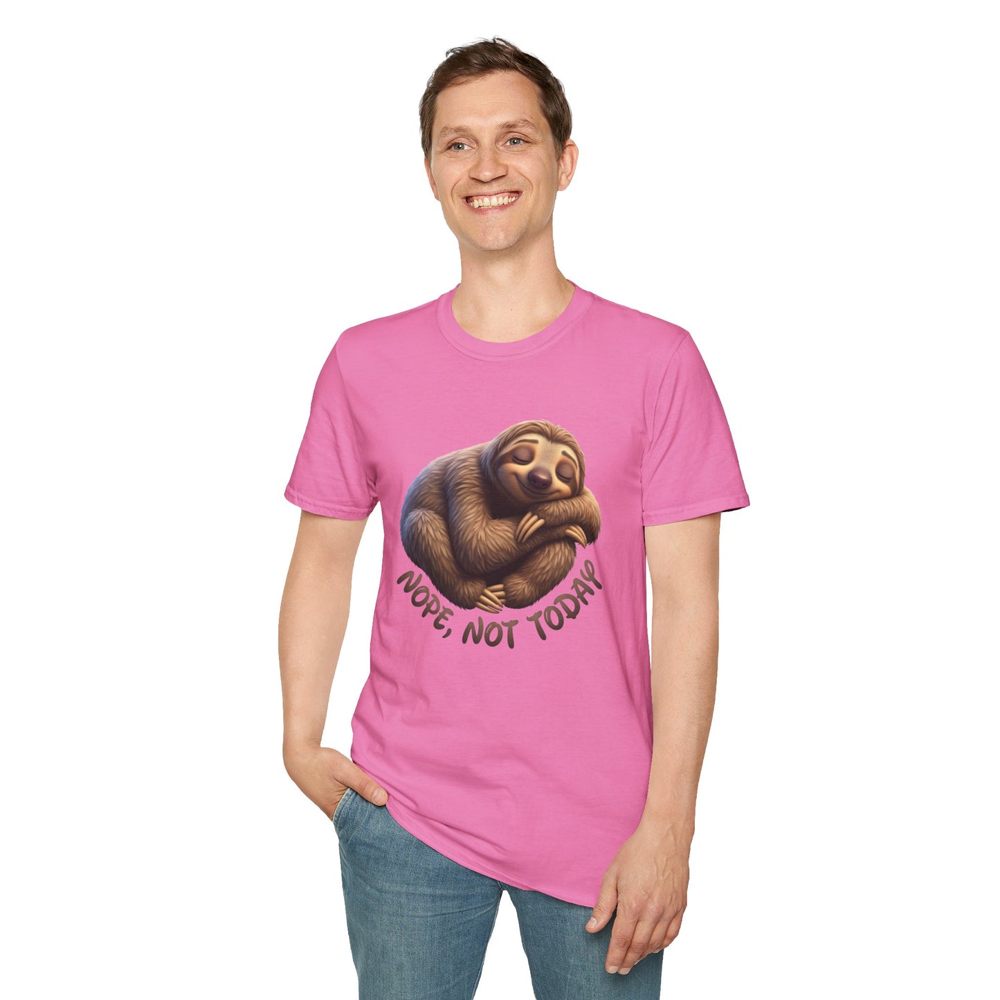 Nope Not Today Sloth T-Shirt, Funny Lazy Day Shirt, Cute Animal Lover Tee, Relaxed Humor Top, Chill Gift Idea For Men And Women