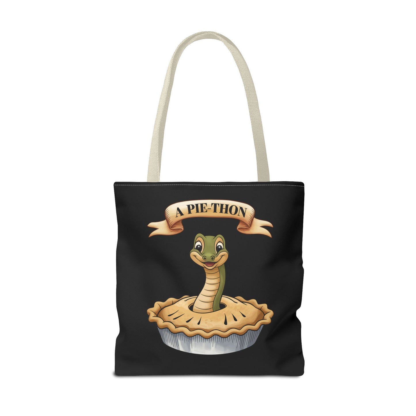 Funny Tote Bag with Snake Joke - Pie-Thon