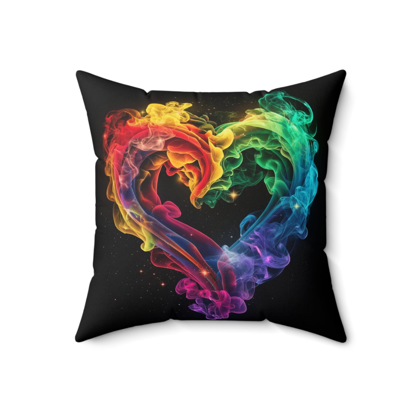 Colorful Smoke Heart Pillow