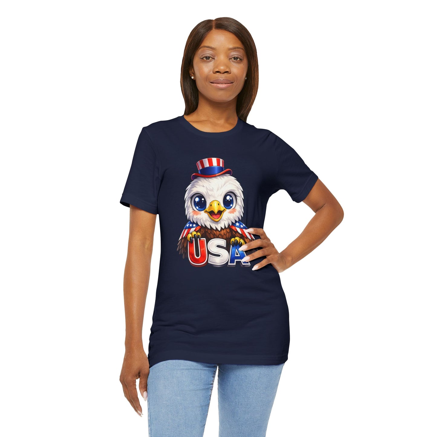 Cute USA Eagle Shirt, Patriotic Eagle T Shirt, Fourth Of July Shirt, American Flag Eagle Tee, Freedom Graphic Shirt, USA Pride Top
