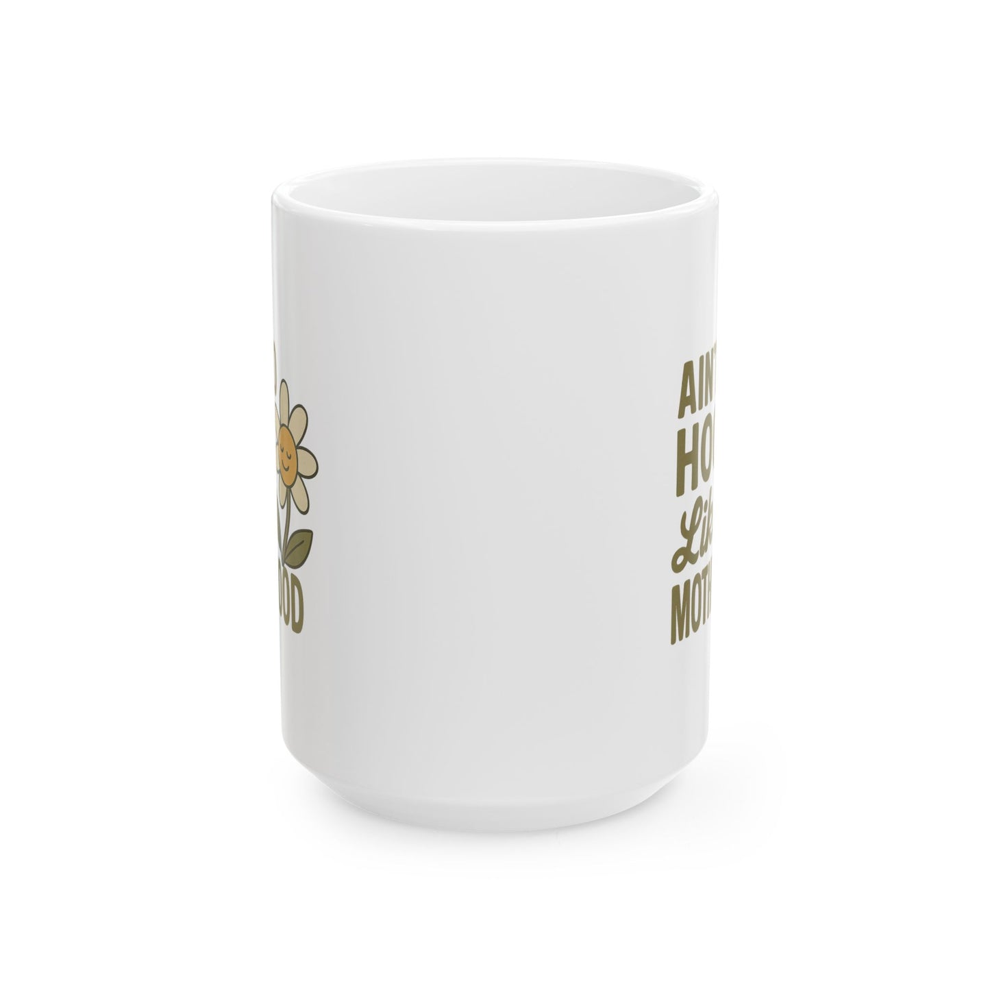 Funny Mom Mug – “Ain’t No Hood Like Motherhood” Coffee Cup | Cute Mother’s Day Gift, Baby Shower Present, New Mom Appreciation Mug