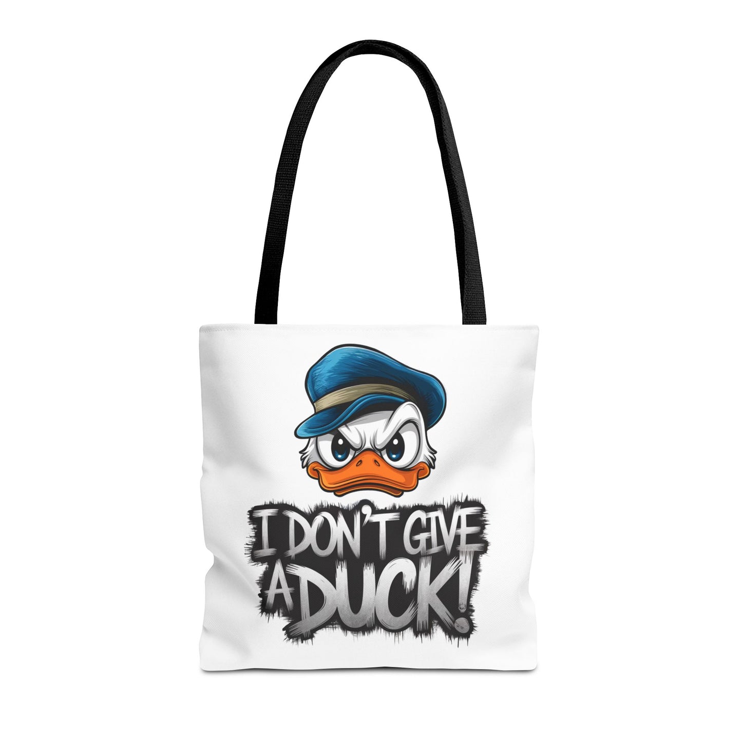 Funny Grumpy Duck Tote Bag | I Don’t Give A Duck Canvas Tote | Eco Reusable Cotton Gift Tote | Cute Animal Humor Market Bag