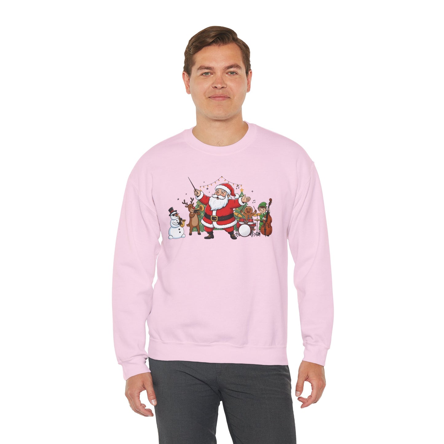 Santa’s Christmas Band Sweatshirt | Funny Holiday Crewneck | Festive Unisex Christmas Sweater | Cozy Winter Gift