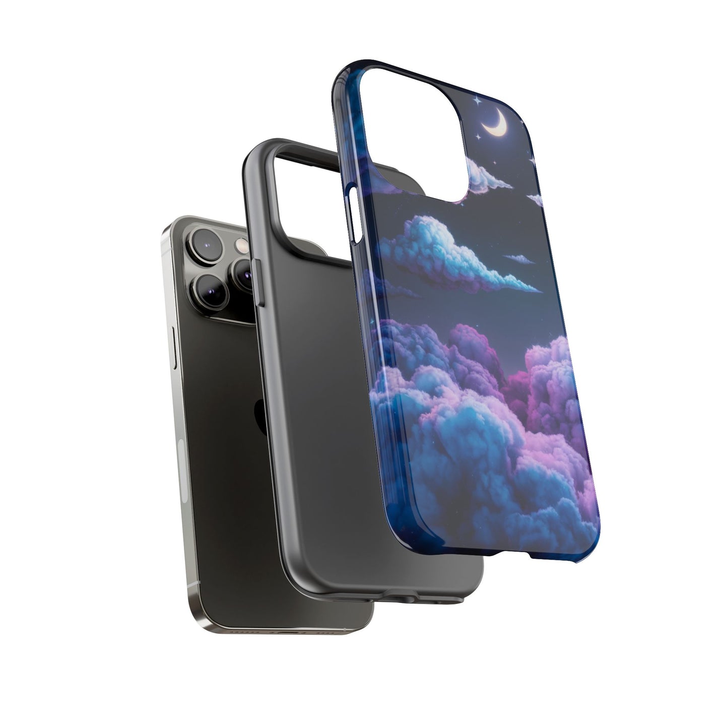 Dreamy Clouds & Moon Tough iPhone Case