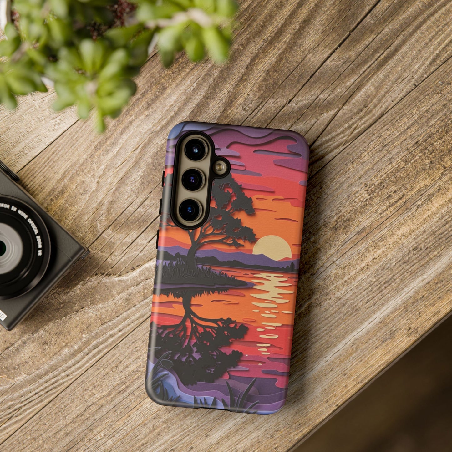 Samsung Galaxy Case - Colorful Paper Art Sunset