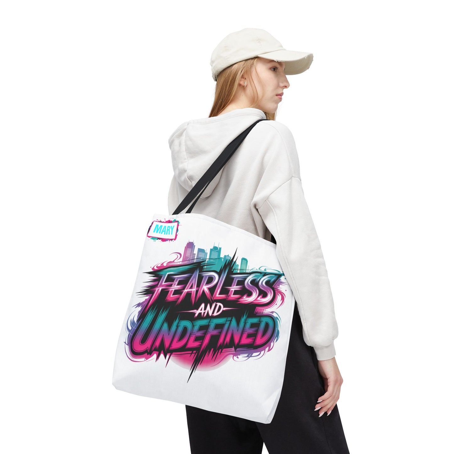 Custom Name Tote Bag | Fearless and Undefined Design | K-Pop Inspired Gift for Fans | Personalized Bold Aesthetic Bag | Trendy Streetwear Tote