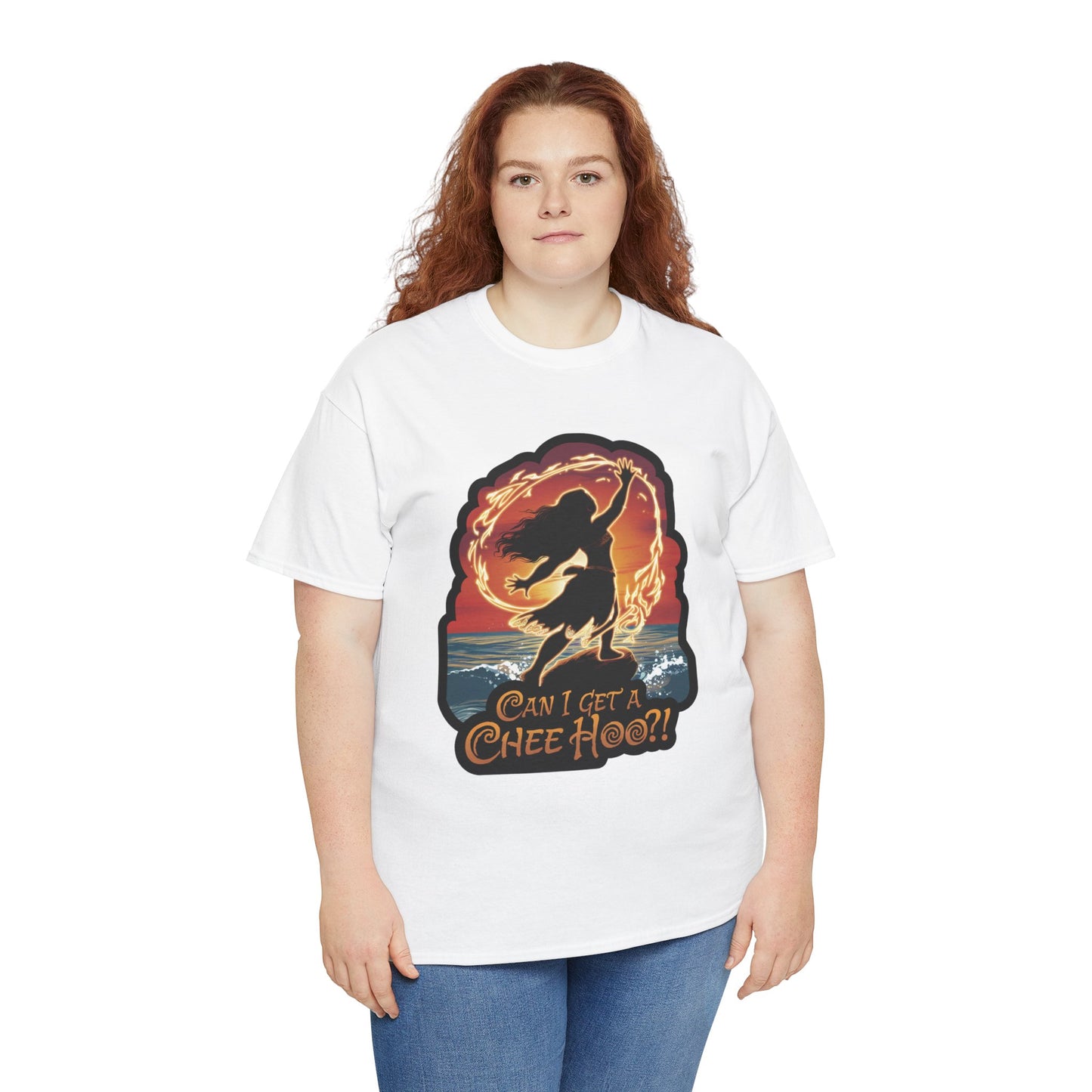 Can I Get a Chee Hoo Shirt – Hawaiian Island Vibes Tee – Hula Dancer Sunset Graphic T-Shirt – Polynesian Luau Party Unisex Top