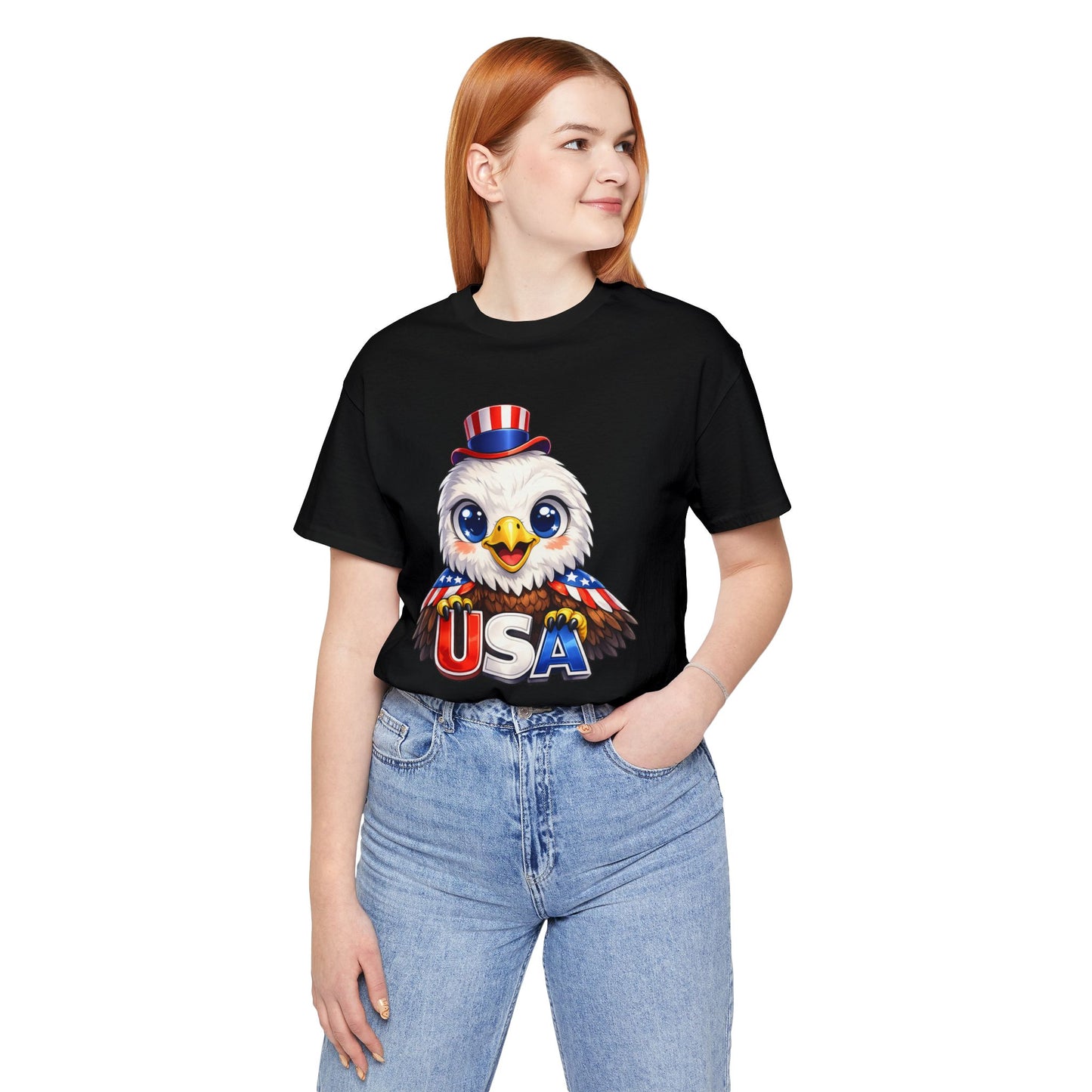 Cute USA Eagle Shirt, Patriotic Eagle T Shirt, Fourth Of July Shirt, American Flag Eagle Tee, Freedom Graphic Shirt, USA Pride Top