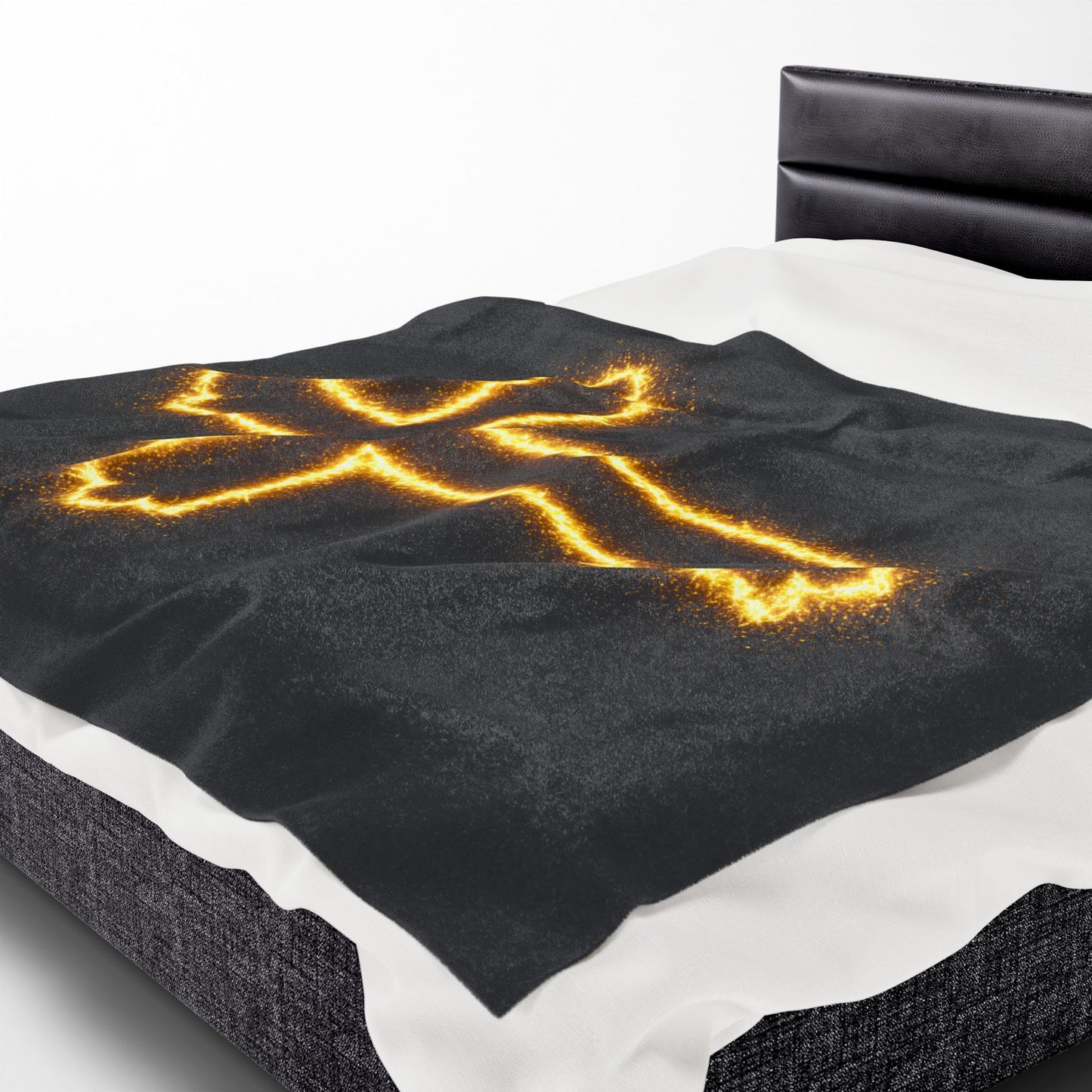 Inspirational Cross Velveteen Plush Blanket - Cozy Religious Throw for Faith and Comfort