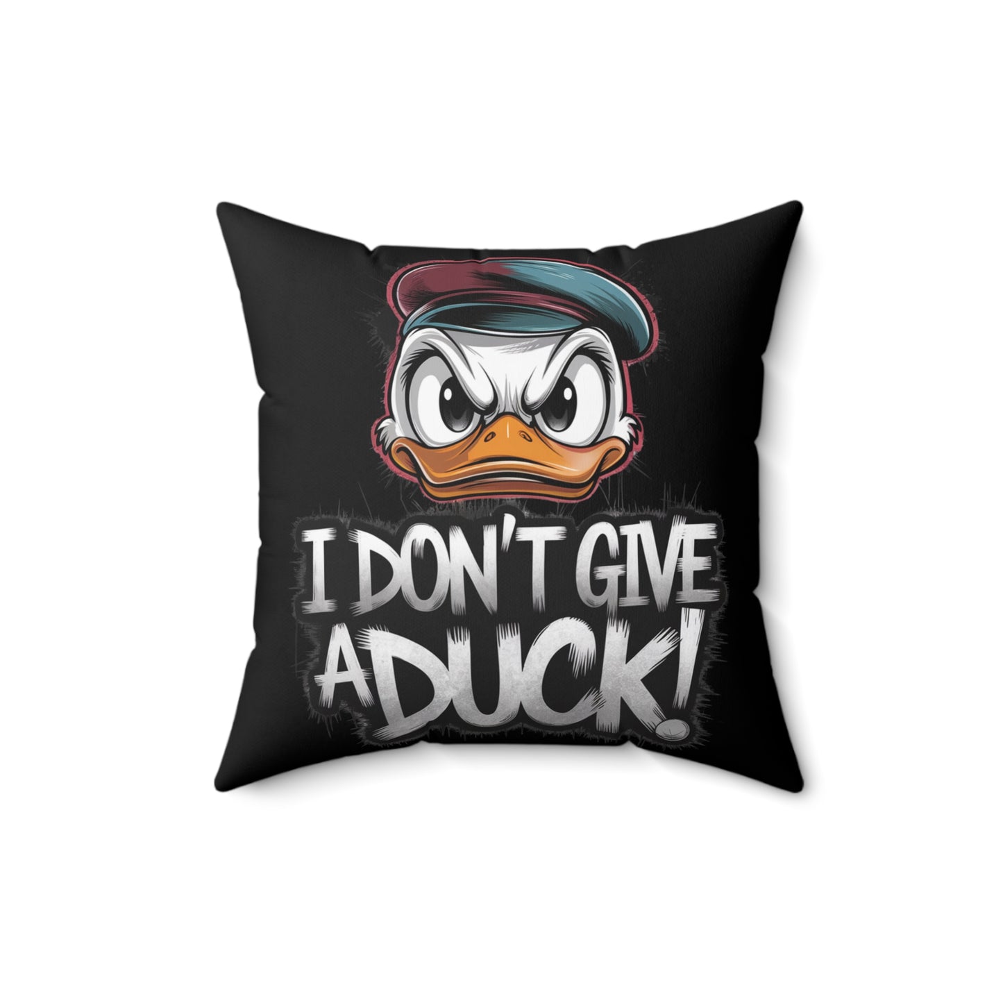 I Don't Give a Duck Angry Duck Pillow