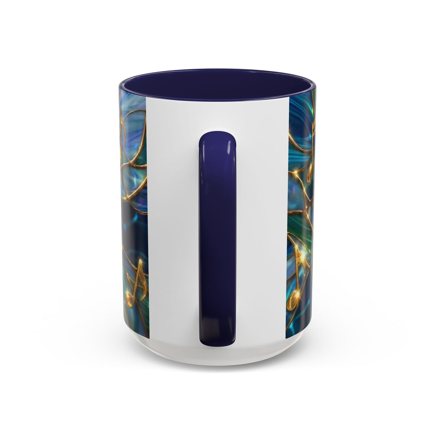 Music Notes Mug, Stained Glass Music Coffee Mug, Musical Gift Mug, Music Lover Cup, Music Teacher Gift, Artistic Coffee Mug