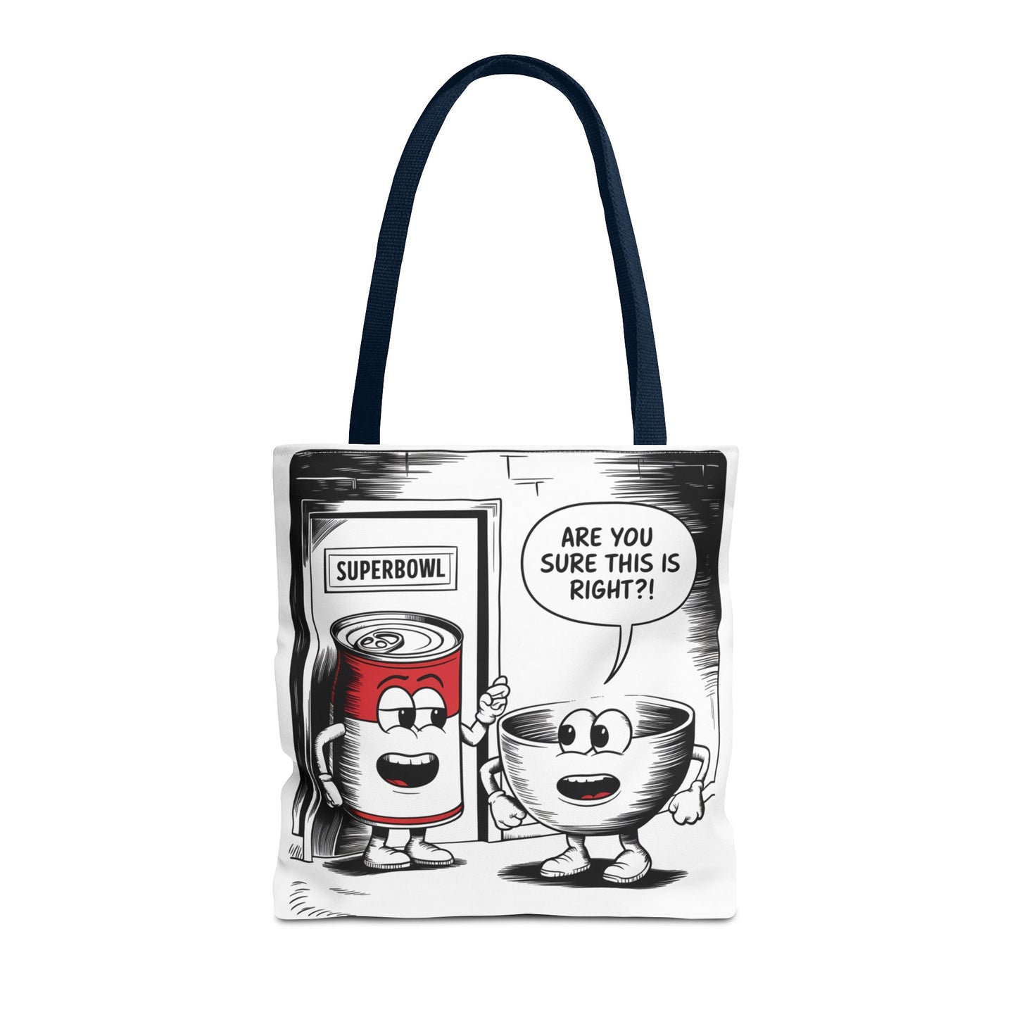 Tote Bag - Comic Superbowl Soup Design