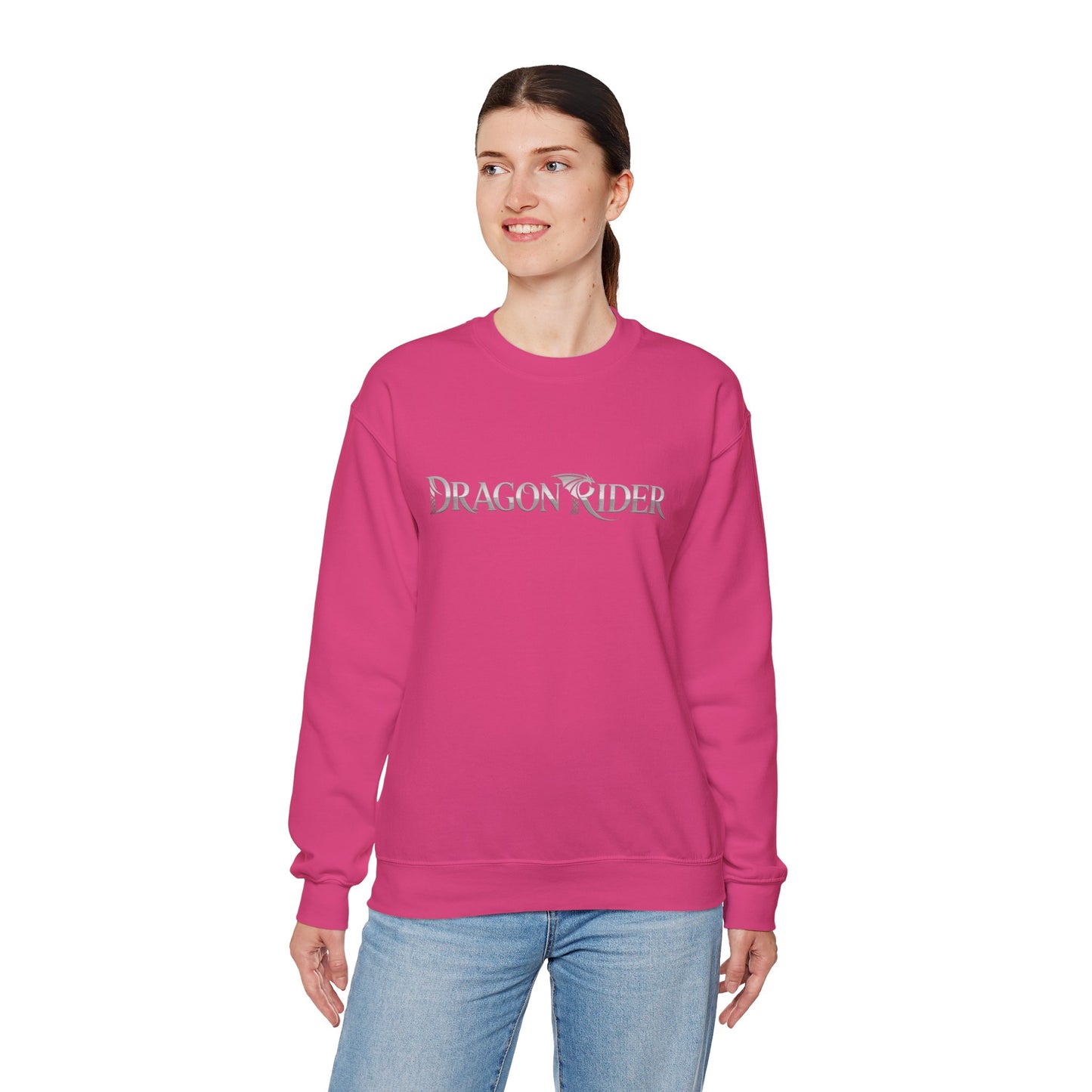 Dragon Rider Sweatshirt | Unisex Fantasy Gamer Crewneck | Nerdy Cozy Mythical Gift | Medieval Dragon Pullover | Geek Cosplay Style