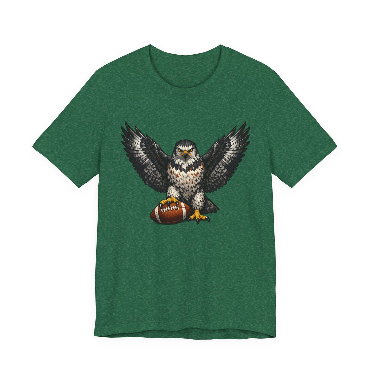 Hawk Football Shirt, Hawk Holding Football T Shirt, Hawk Mascot Tee, Football Bird Of Prey Shirt, Game Day Sports Tee, Hawk Fan Gift