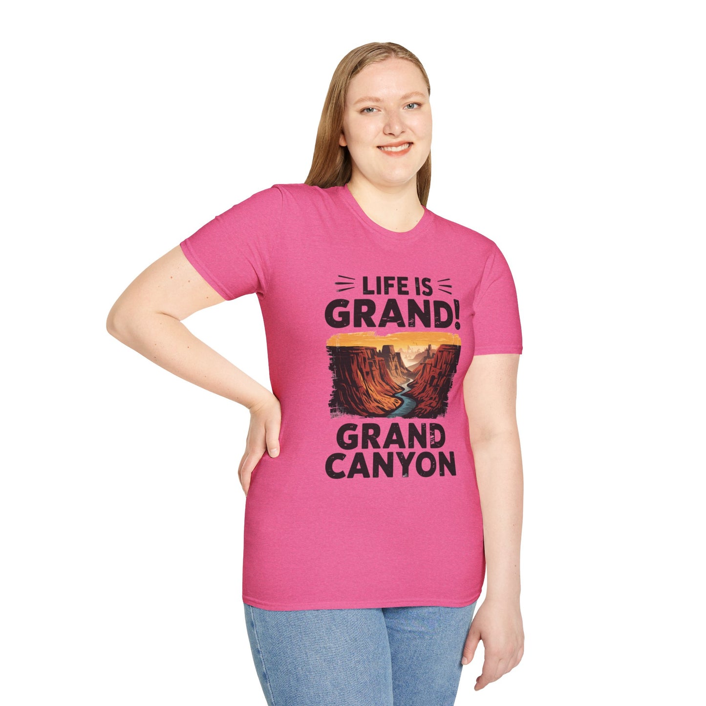 Life is Grand T-Shirt – Grand Canyon Graphic Tee | Funny National Park Shirt | Arizona Souvenir | Unisex Hiking Travel Gift Tee