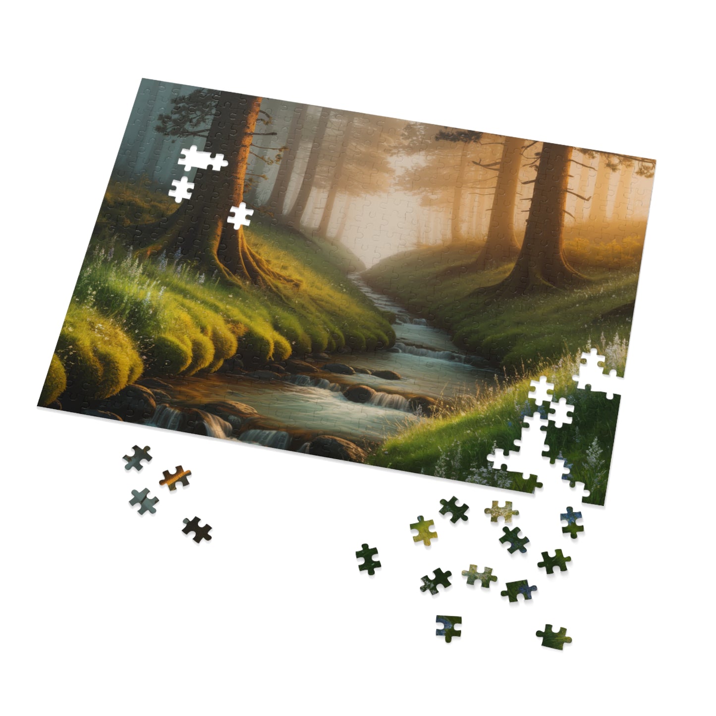 Serene Forest Jigsaw Puzzle with Collector's Tin - Ideal Gift for Nature Lovers
