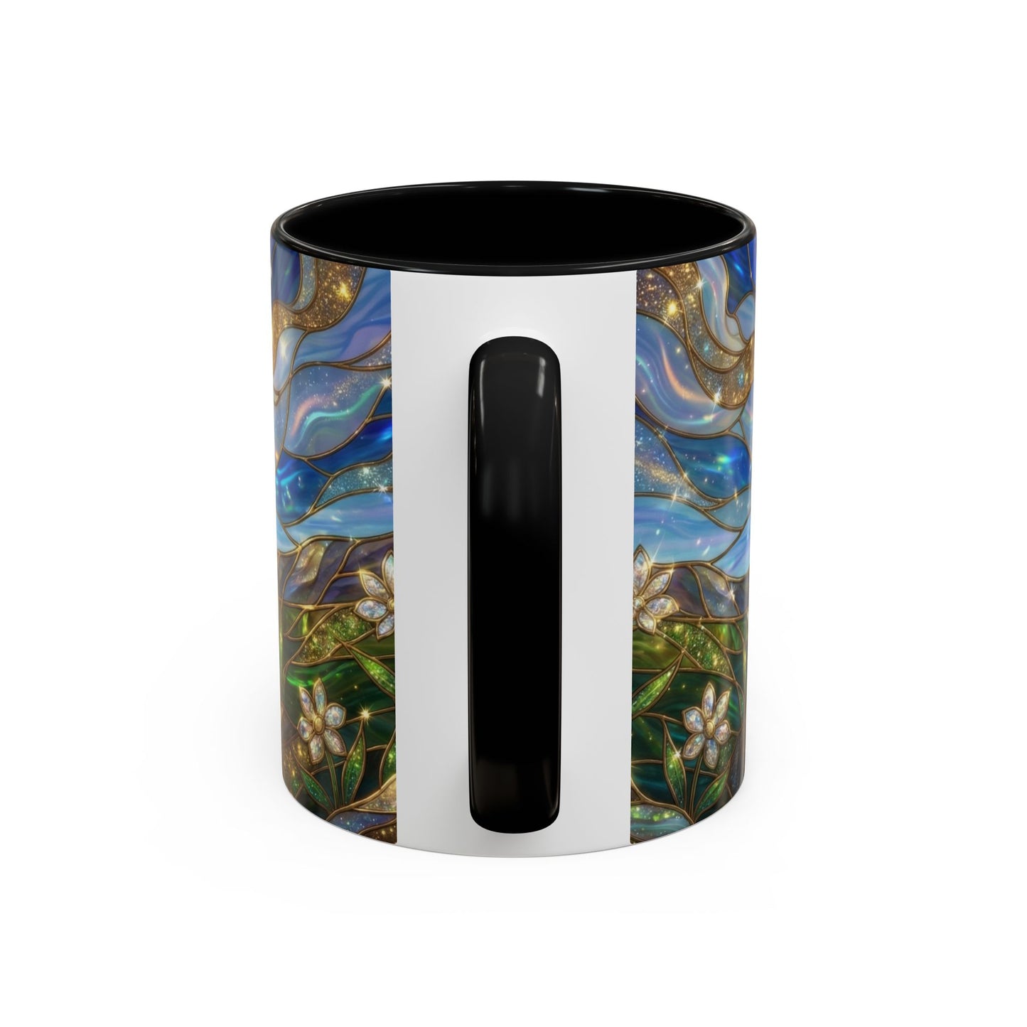 Stained Glass Cross Mug, Christian Coffee Mug, Faith Inspired Art Cup, Religious Gift For Women Men, Inspirational Christian Mug