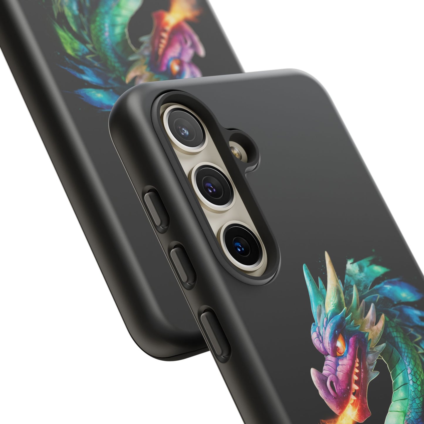 Fire-Breathing Dragon Samsung Case - Tough Fantasy Art Cover - Dark Academia Aesthetic Geek Gift for Galaxy S23/S24/S25/Ultra
