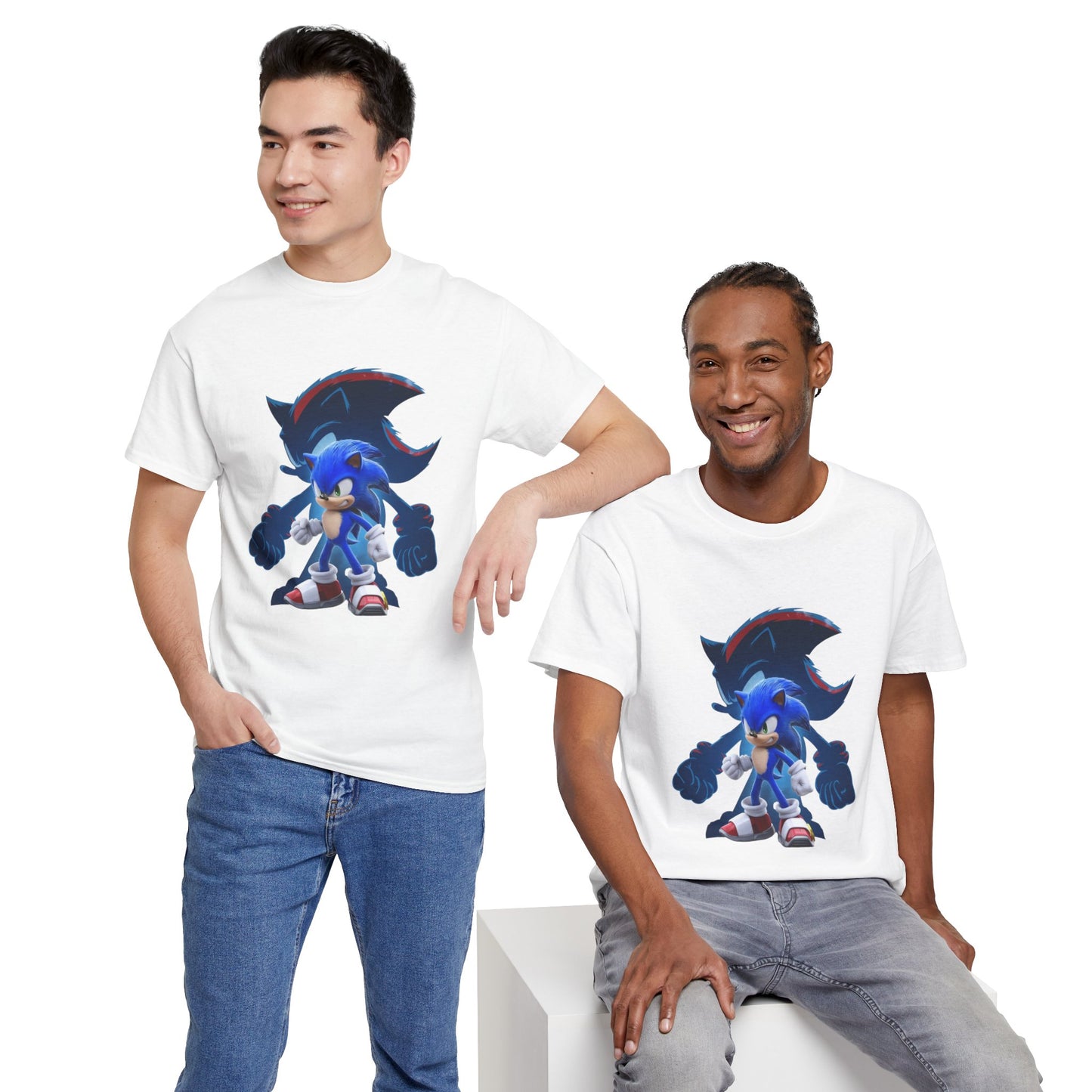 Blue Speed Hero Graphic Tee | Retro Gaming Legend T-Shirt | Fan Inspired Gamer Apparel | Cool Vintage Style Unisex Shirt for Adults & Teens