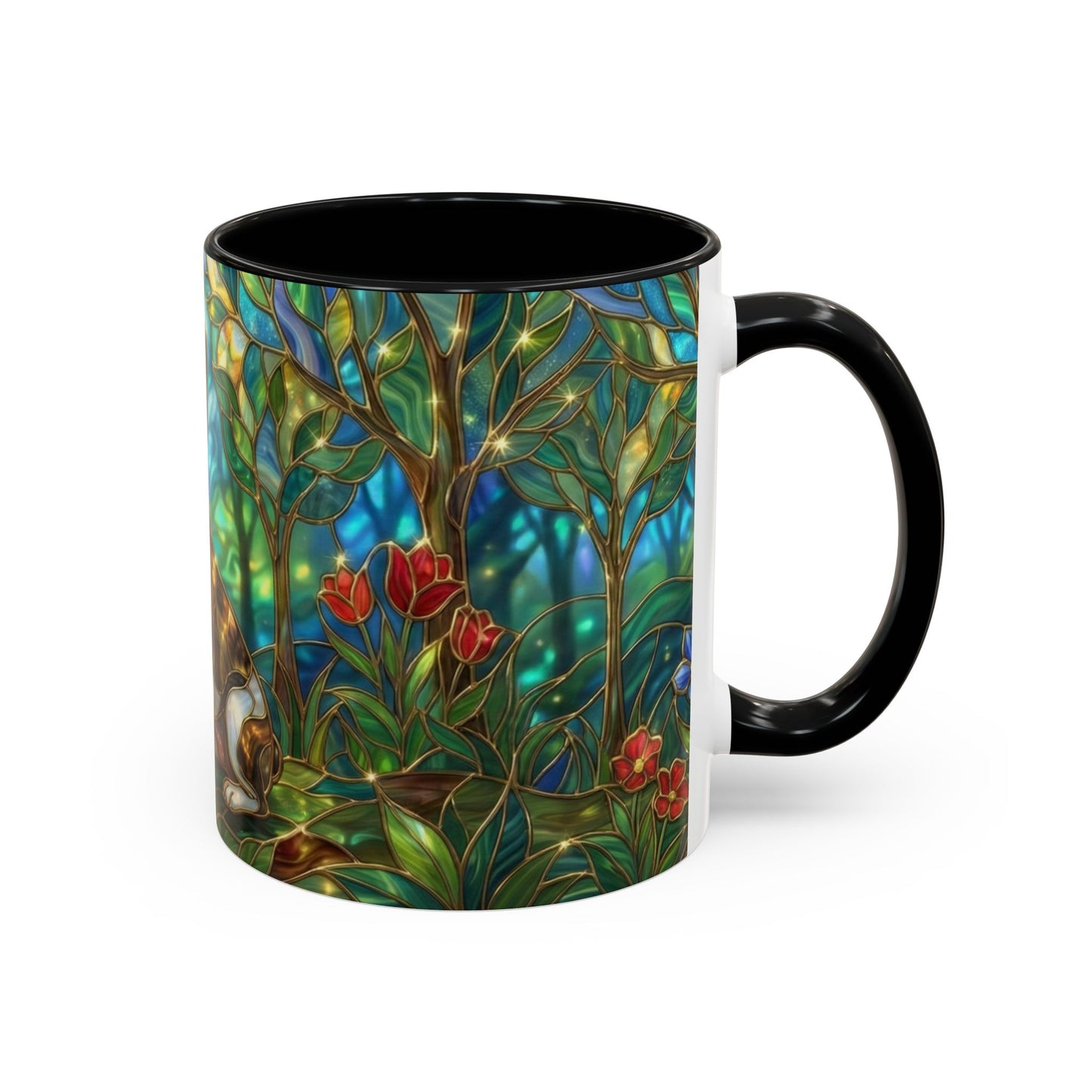 Stained Glass French Bulldog Mug, Frenchie Coffee Mug, Colorful French Bulldog Art Cup, Dog Mom Gift, Pet Lover Mug, Unique Frenchie Gift