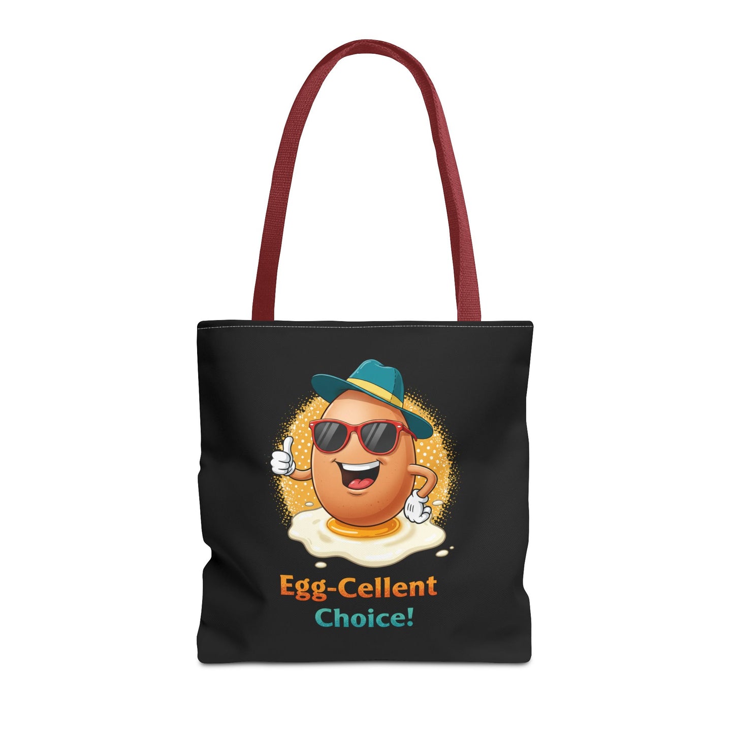 Tote Bag: Egg-Cellent Choice Thumbs Up Pun Design