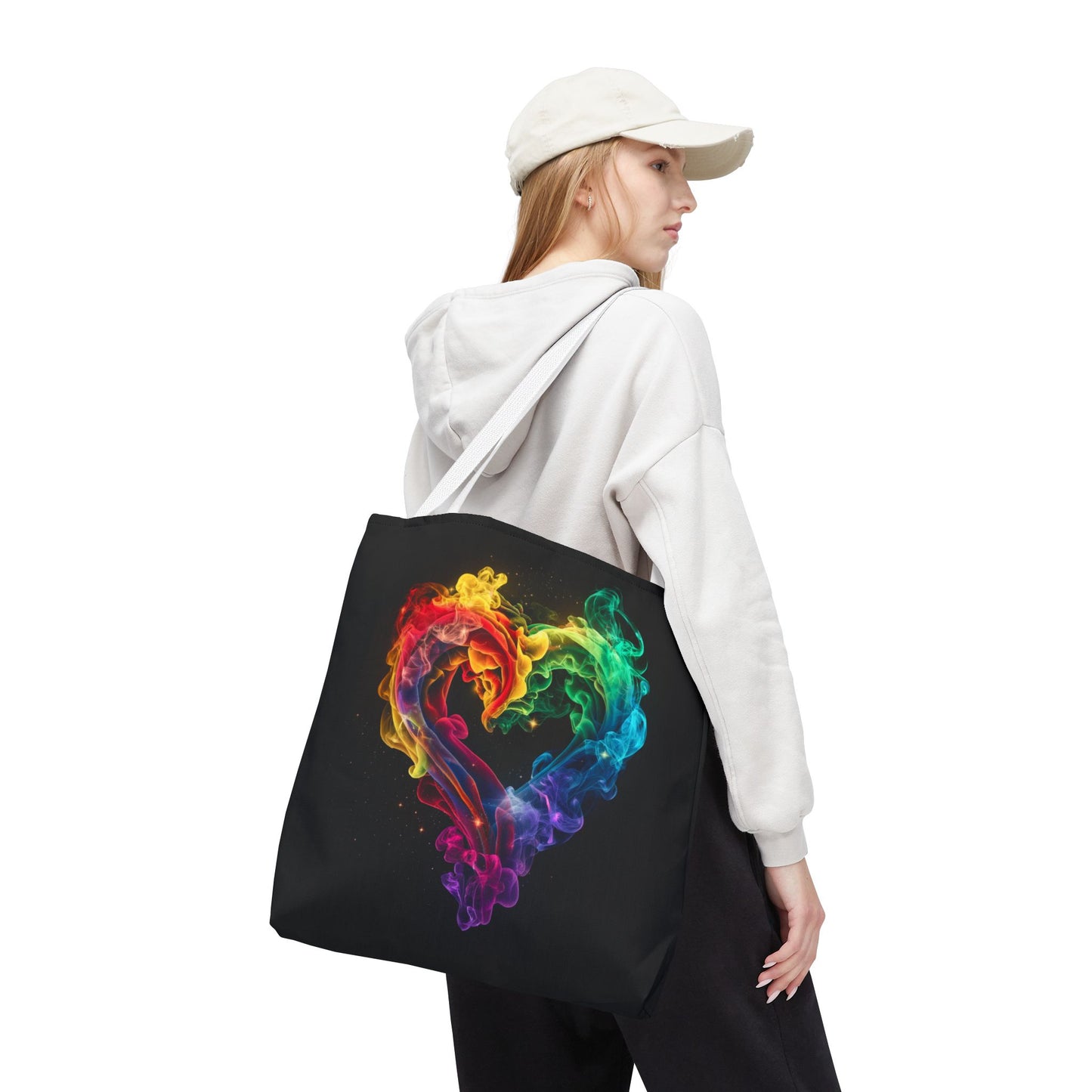 Colorful Smoke Heart Tote