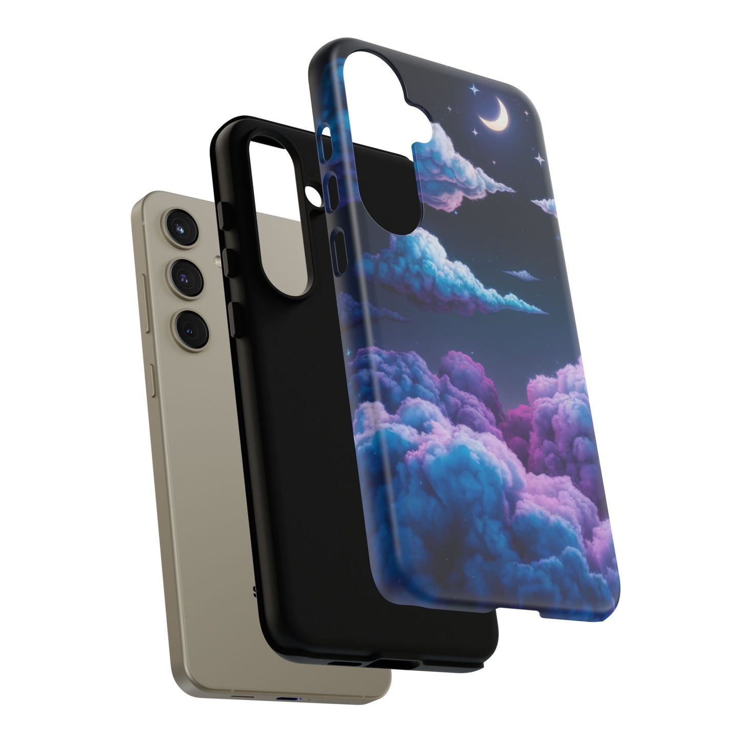 Dreamy Clouds & Moon Tough Samsung Galaxy Case
