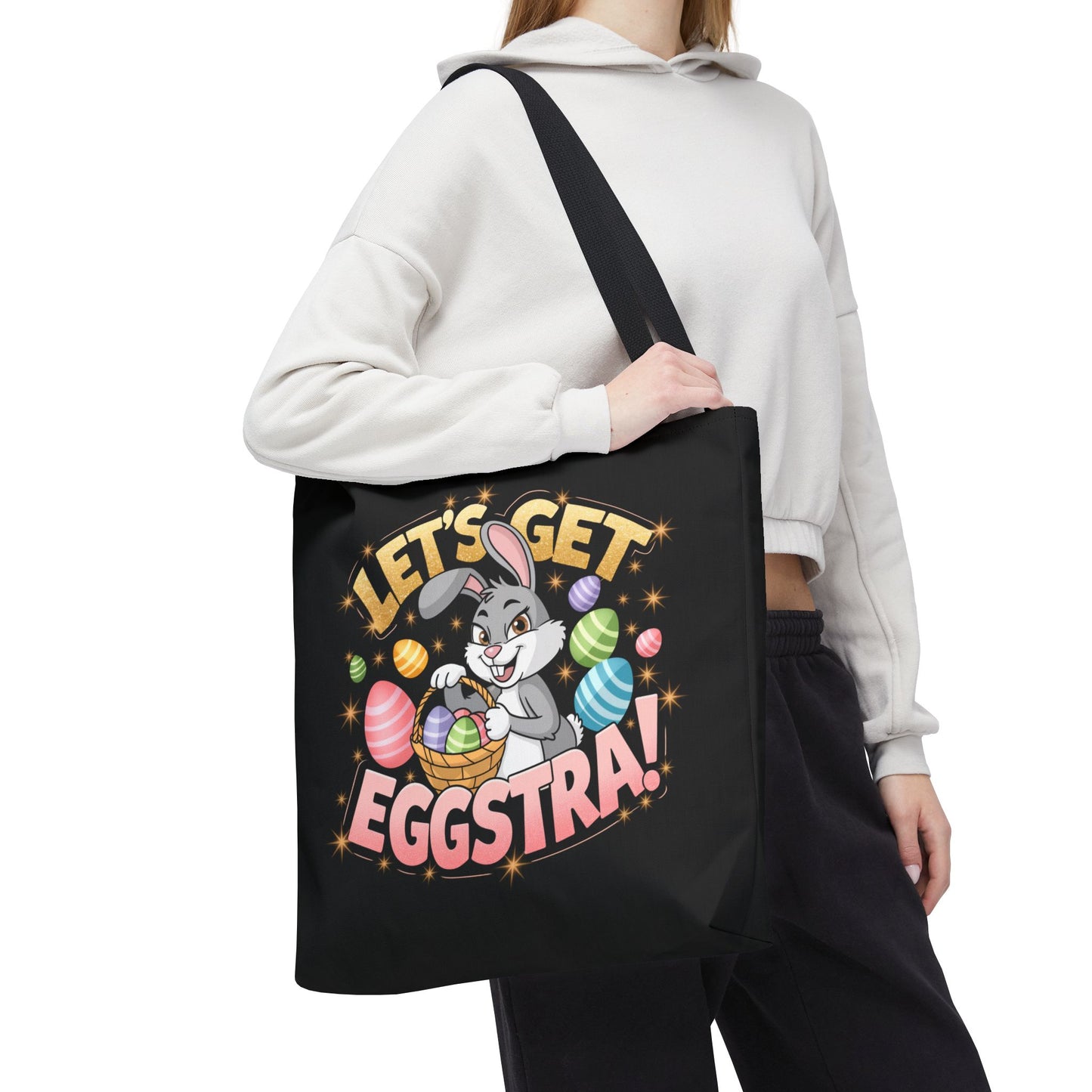 Easter Bunny Tote Bag - 'Leg's Get Eggstra'
