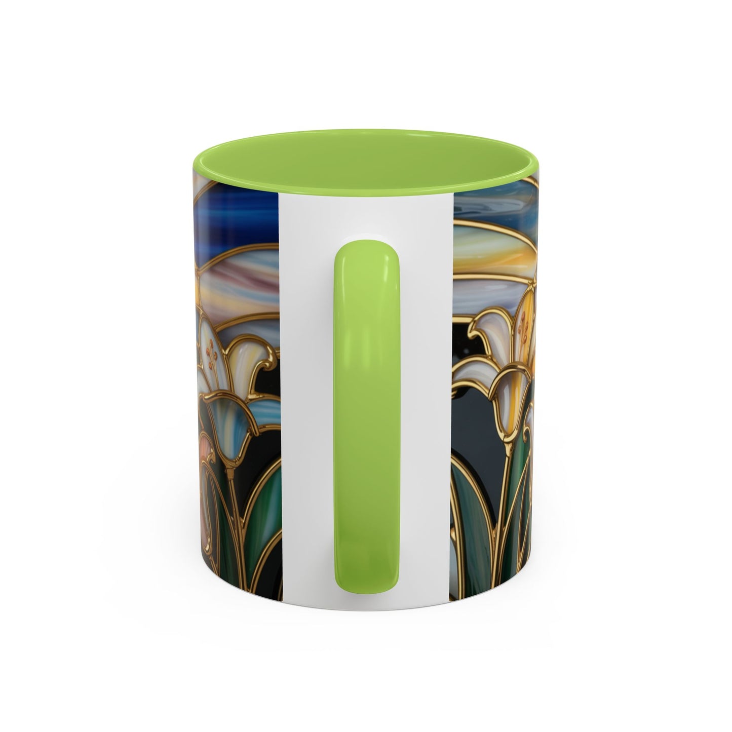 Stained Glass Cross Christian Mug • Inspirational Religious Coffee Cup • Colorful Faith Gift • Bible Verse Style Art • 11oz & 15oz