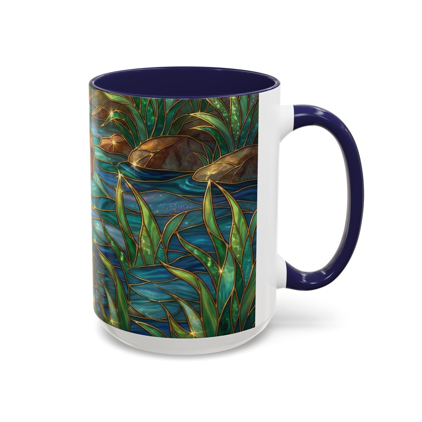 Capybara Coffee Mug, Stained Glass Capybara Mug, Cute Animal Art Mug, Nature Lover Gift, Unique Ceramic Coffee Cup, 11oz 15oz Wildlife Mug