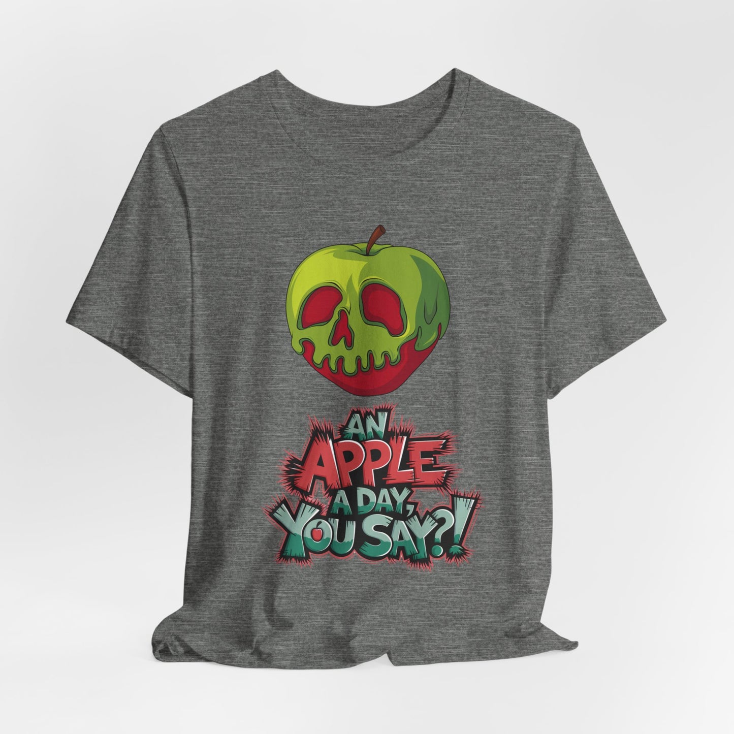 Funny Apple Skull Shirt – An Apple A Day You Say? – Grunge Fruit Tee – Y2K Nostalgia T‑Shirt – Gift for Fruit Lovers