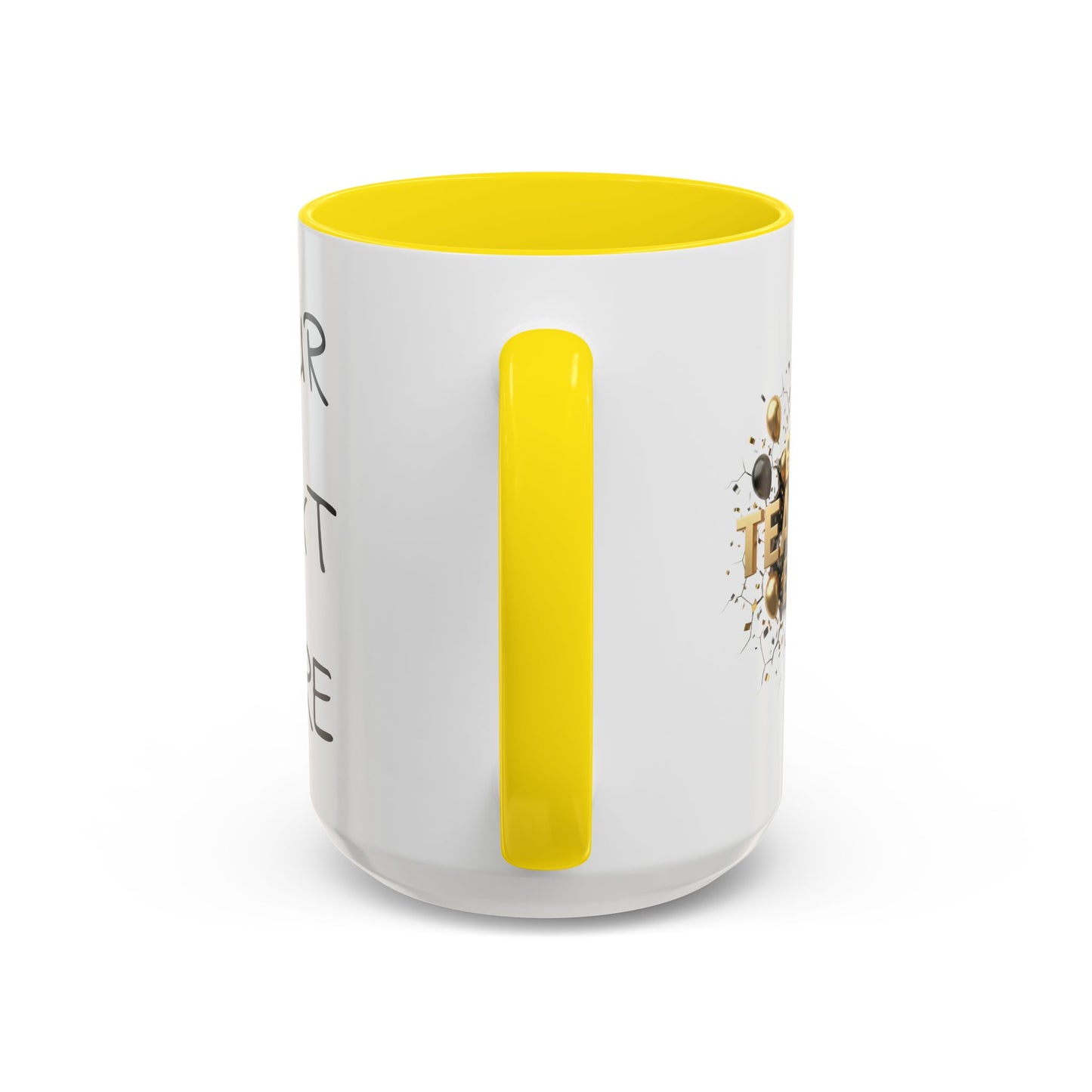 Personalized Teacher Mug, Best Teacher Ever Gift, Custom Educator Coffee Cup, 3D Gold Balloon Design, Teacher Appreciation Present