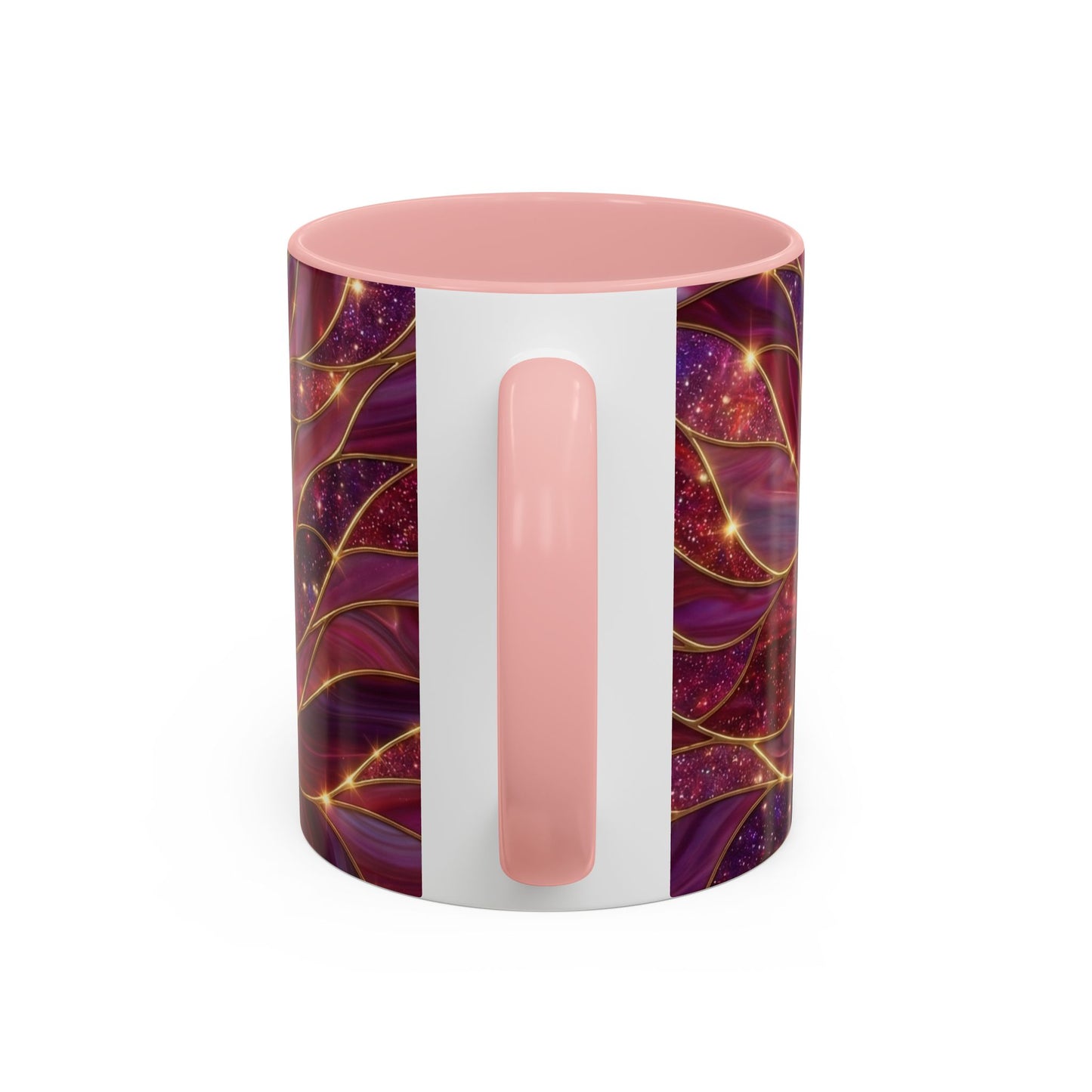 Stained Glass Heart Mug, Valentine Coffee Mug, Romantic Love Mug, Pink Red Ceramic Cup, Gift For Her, Anniversary Gift Mug