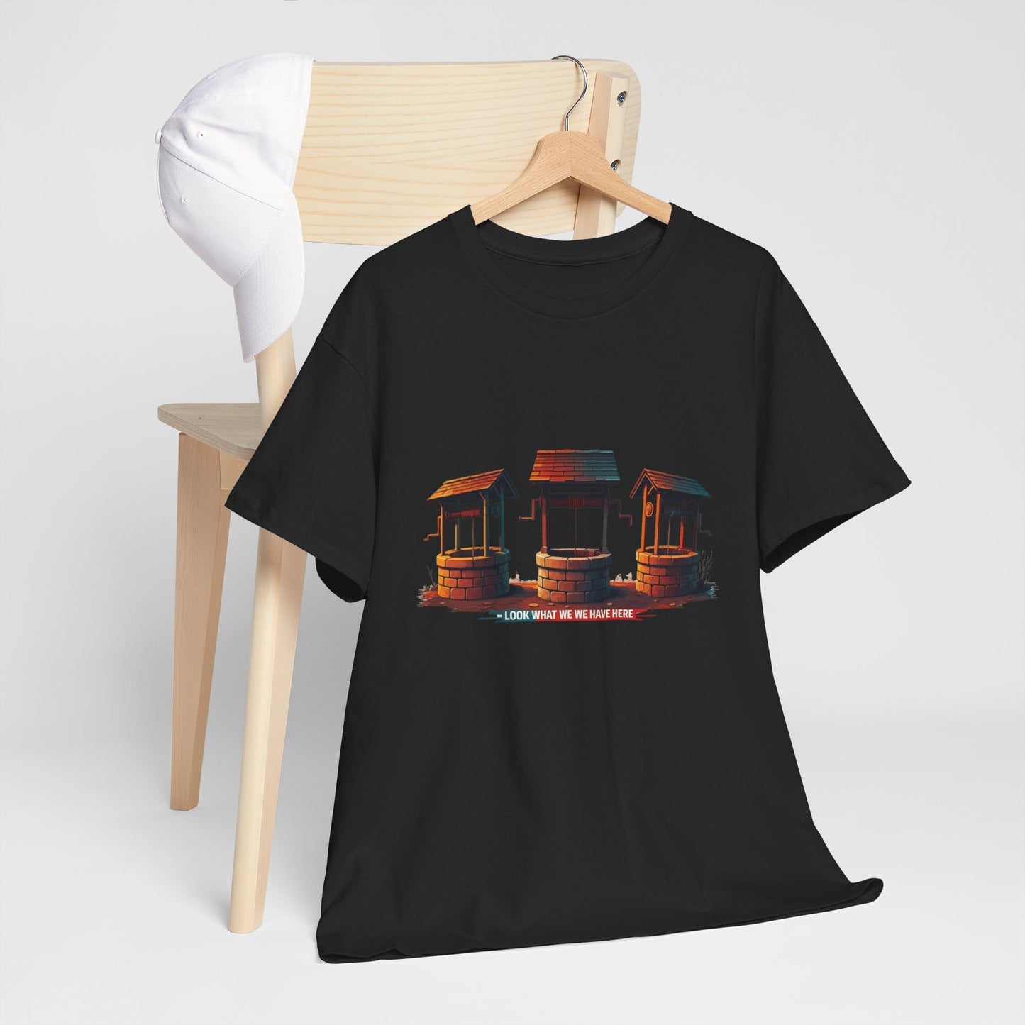 Funny “Well Well Well” T-Shirt • Pun Graphic Tee with Wishing Wells • Retro Vintage Humor Shirt • Gift for Pun Lovers & Joke Fans
