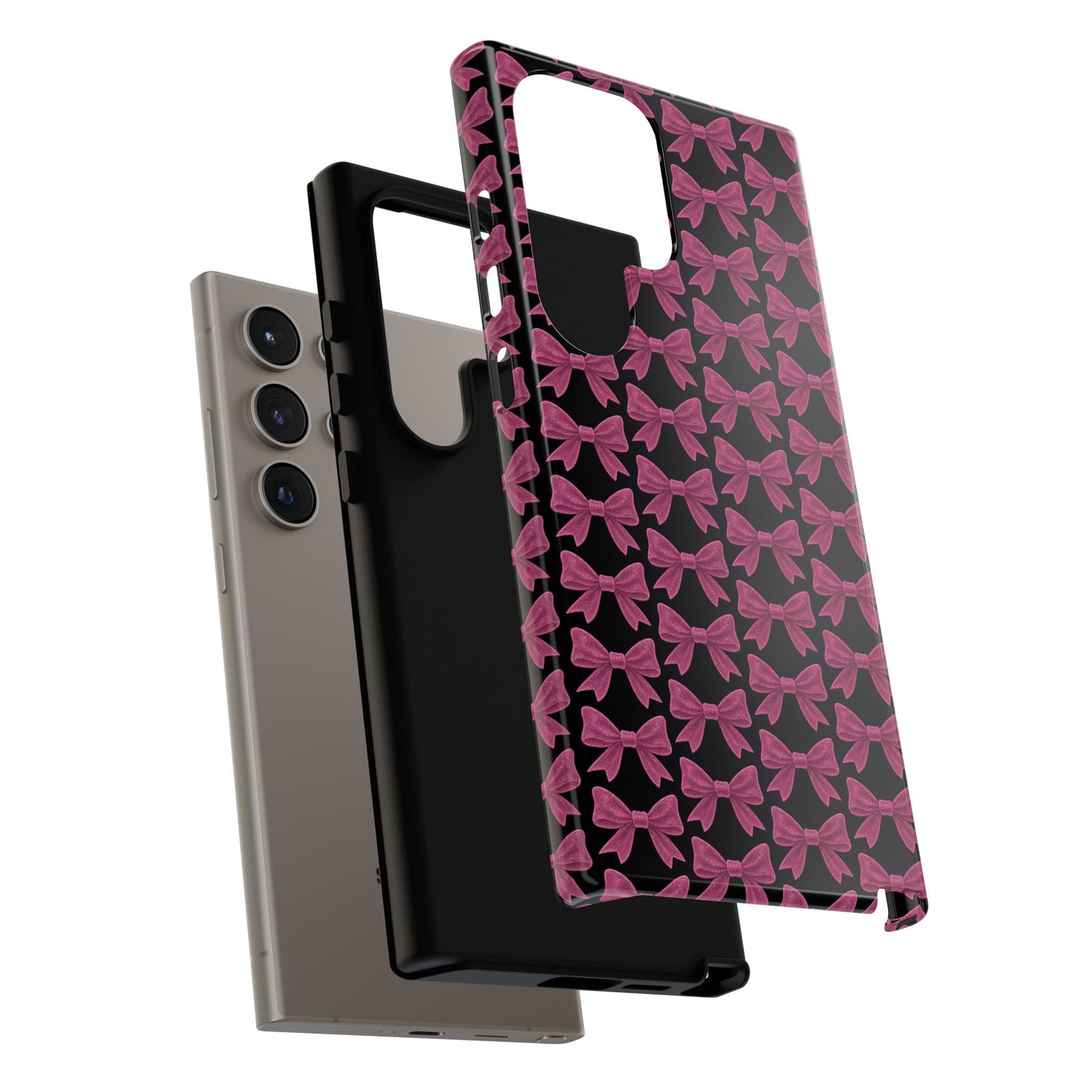 Pink Bow Samsung Case Coquette Aesthetic Phone Cover Cute Girly Phone Case Glossy Y2K Accessory Kawaii Samsung Case Gift