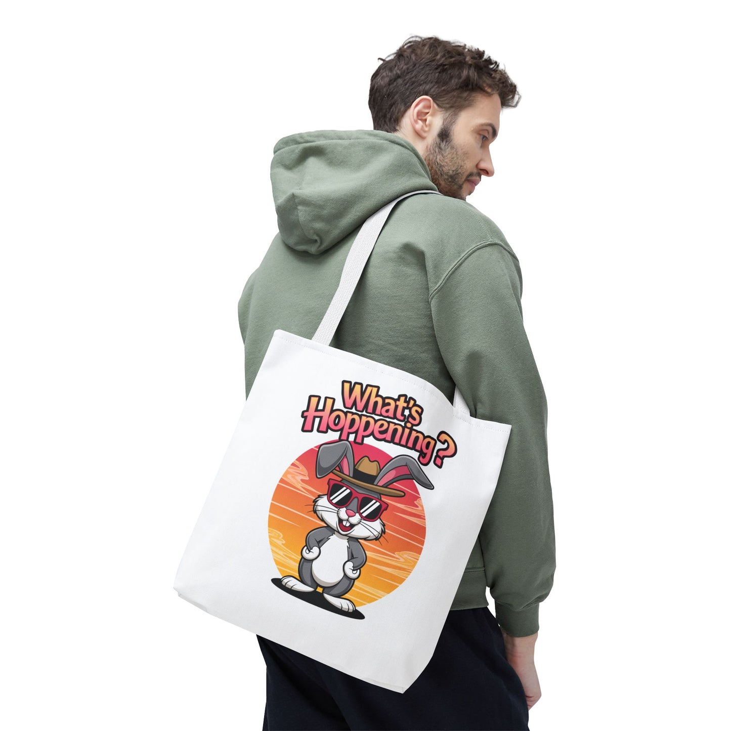 Bunny Tote Bag - 'What's Hoppening'