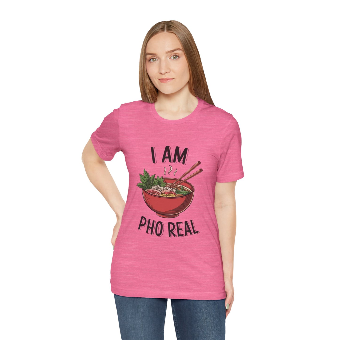 I Am Pho Real T-Shirt | Funny Pho Noodle Bowl Tee, Vietnamese Food Pun Shirt, Ramen & Noodle Lover Gift, Cute Asian Cuisine Graphic Top