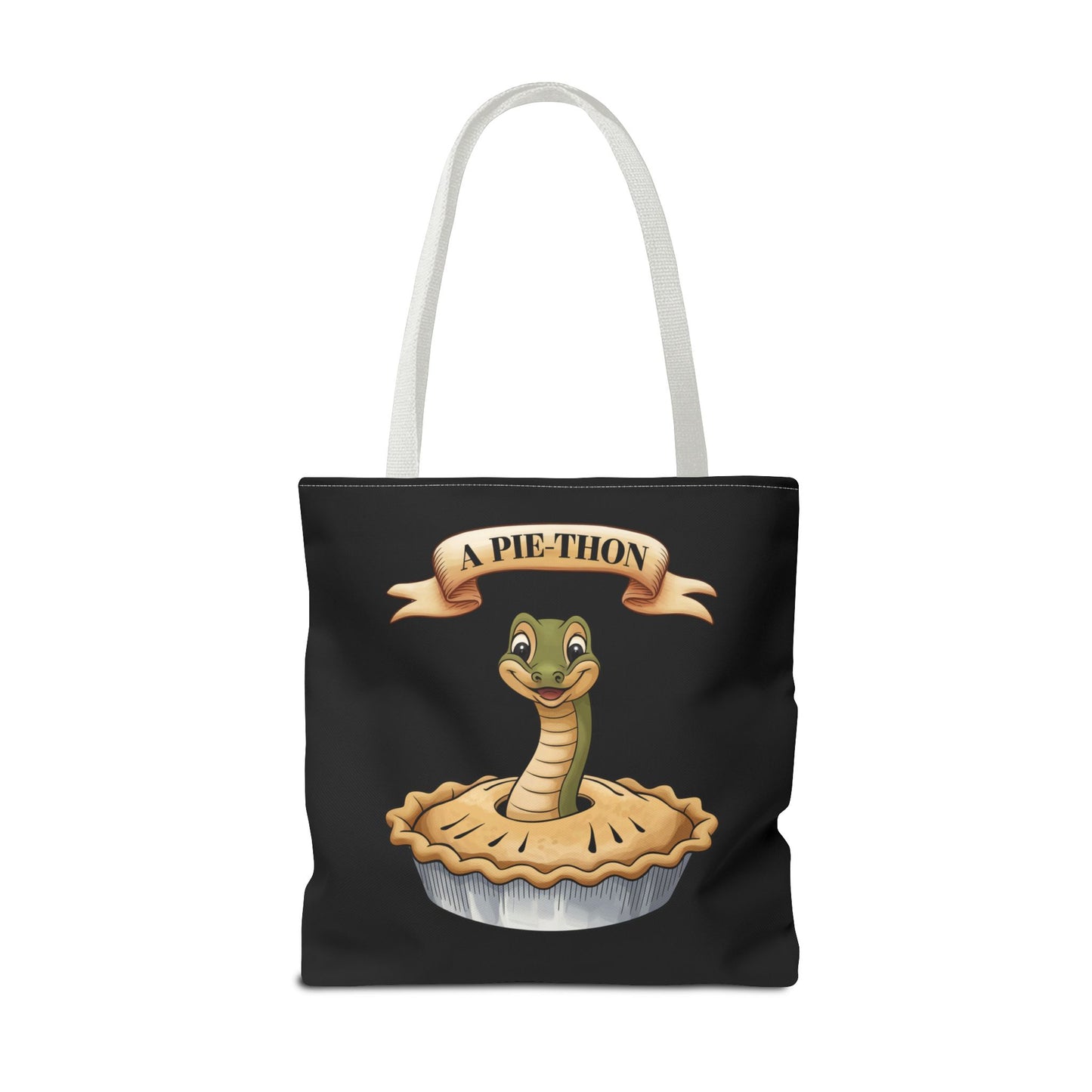 Funny Tote Bag with Snake Joke - Pie-Thon