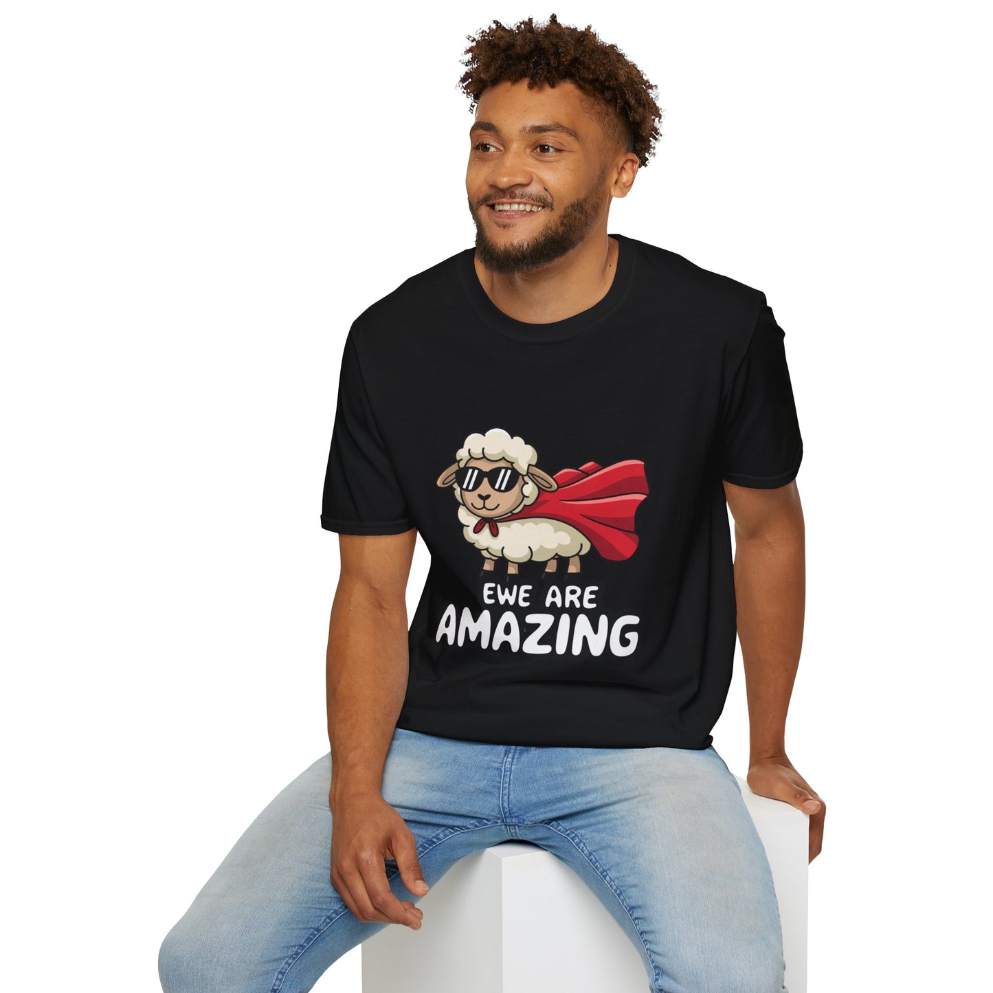 Ewe Are Amazing Funny Sheep Shirt – Cute Animal Pun T-Shirt – Superhero Lamb Graphic Tee for Farmers, Animal Lovers & Gift Giving