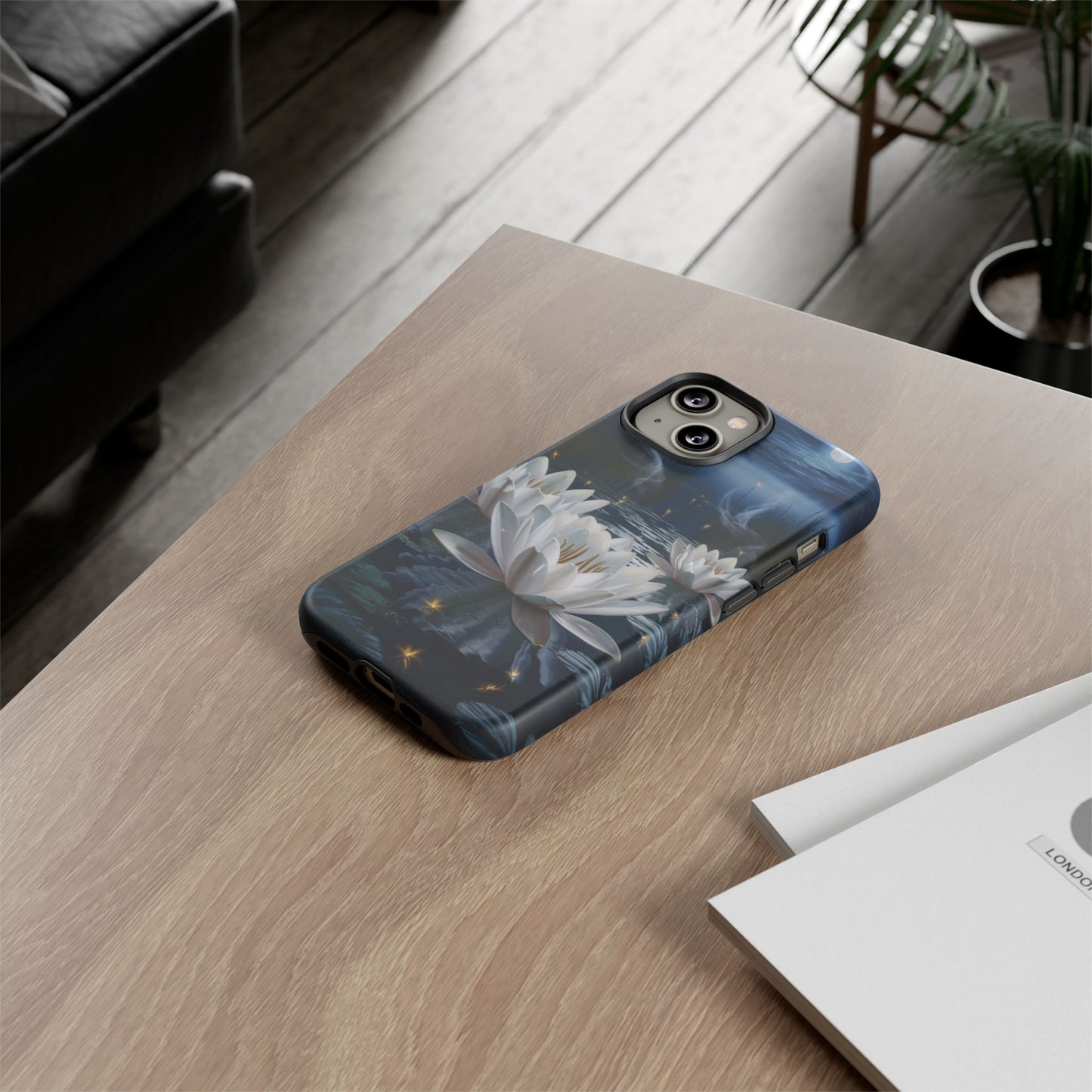 iPhone Case - Water Lilies Moonlight Design