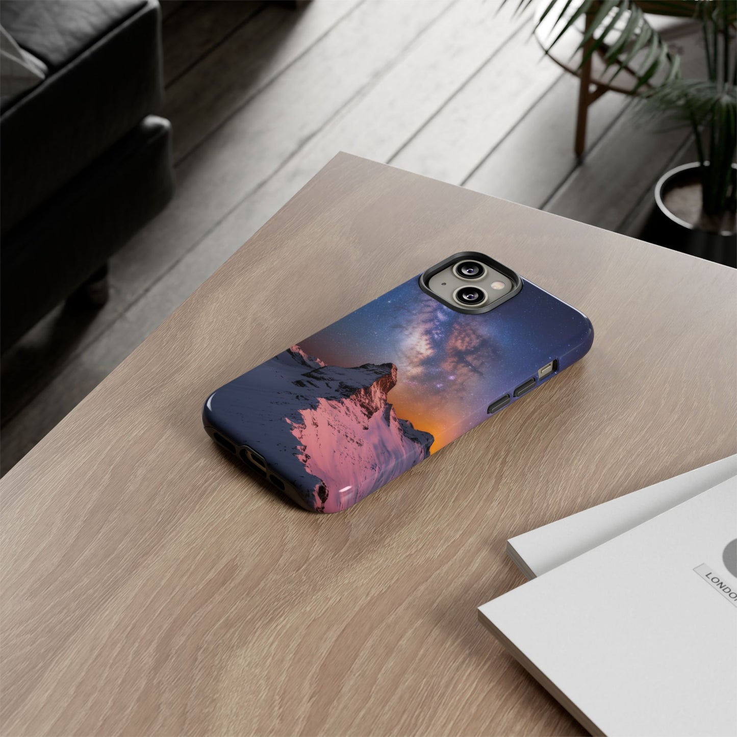 iPhone Case Mountain Top and Milky Way Nature Phone Case Unique Gift